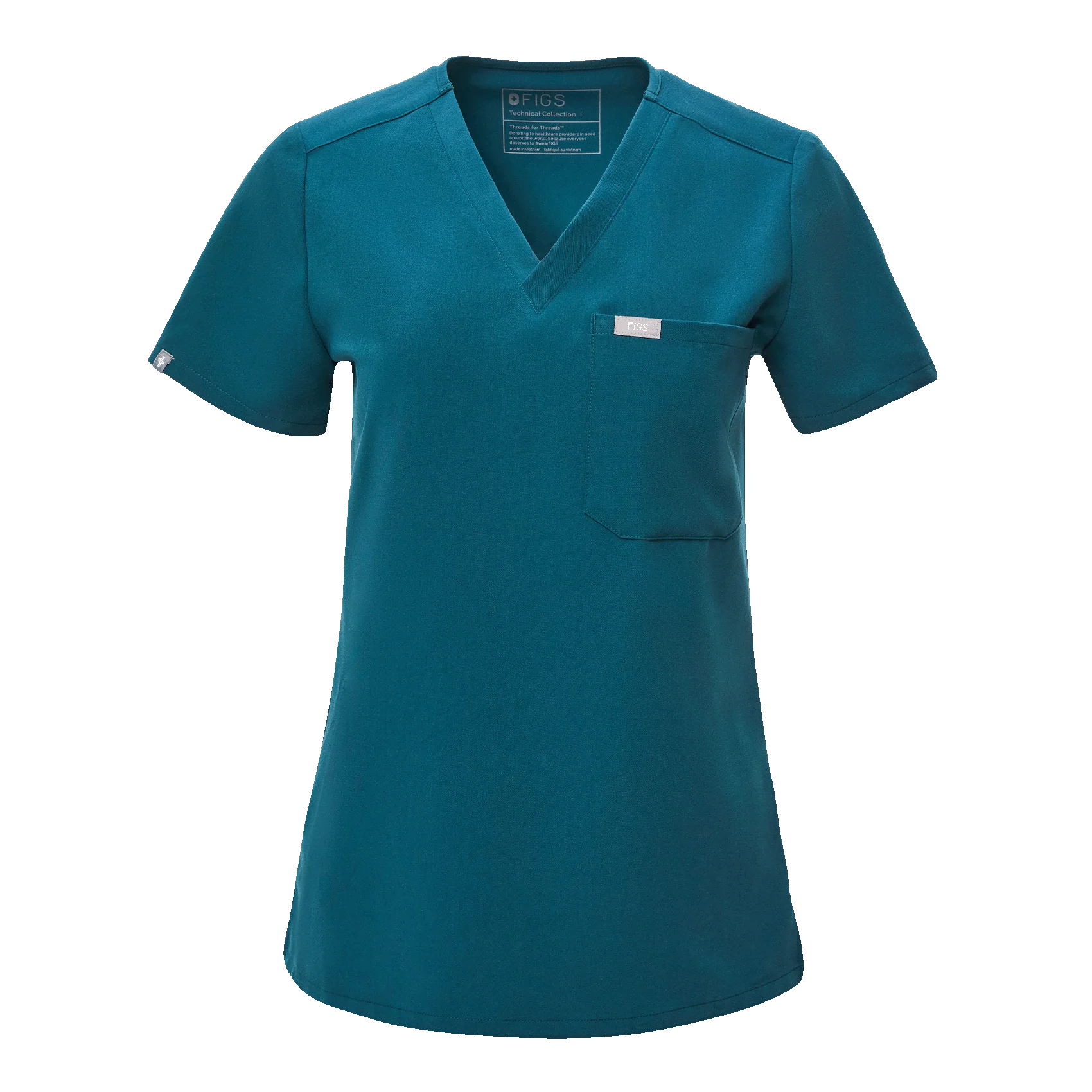 women's Caribbean Blue Catarina - One-Pocket Scrub Top⢠- Image 11