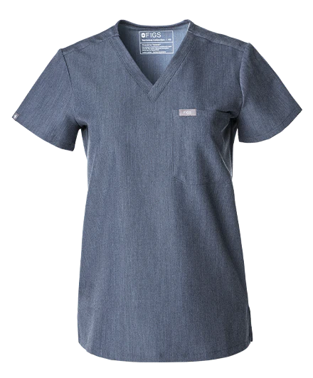 women's Heather Denim Catarina - One-Pocket Scrub Top™ - Image 11