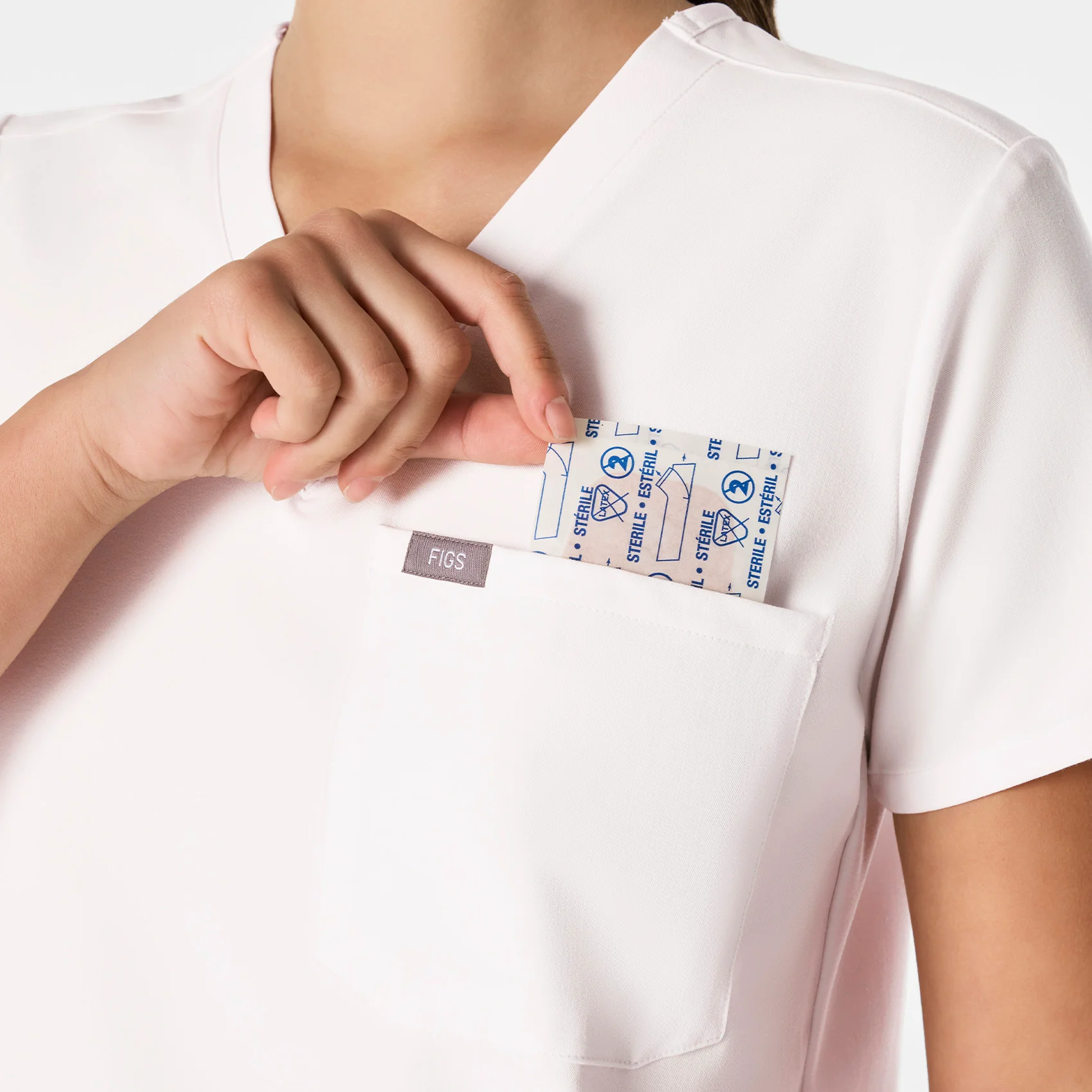 women's Off White Catarina - One-Pocket Scrub Top™ - Image 7