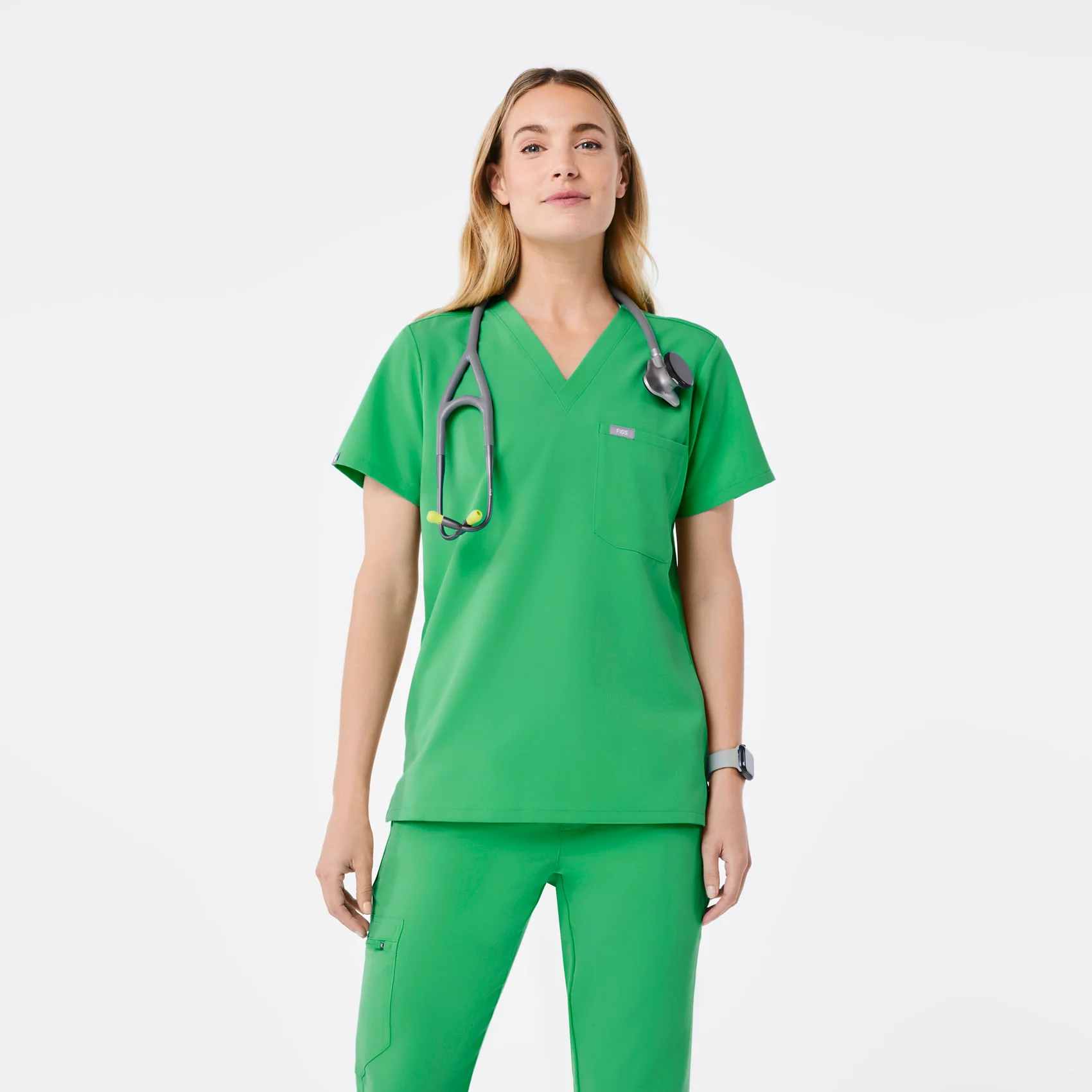 women's Emerald Catarina Petite - One-Pocket Scrub Topā¢