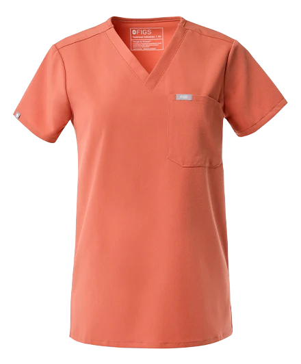 women's Spiced Cider Catarina - One-Pocket Scrub Top⢠- Image 9