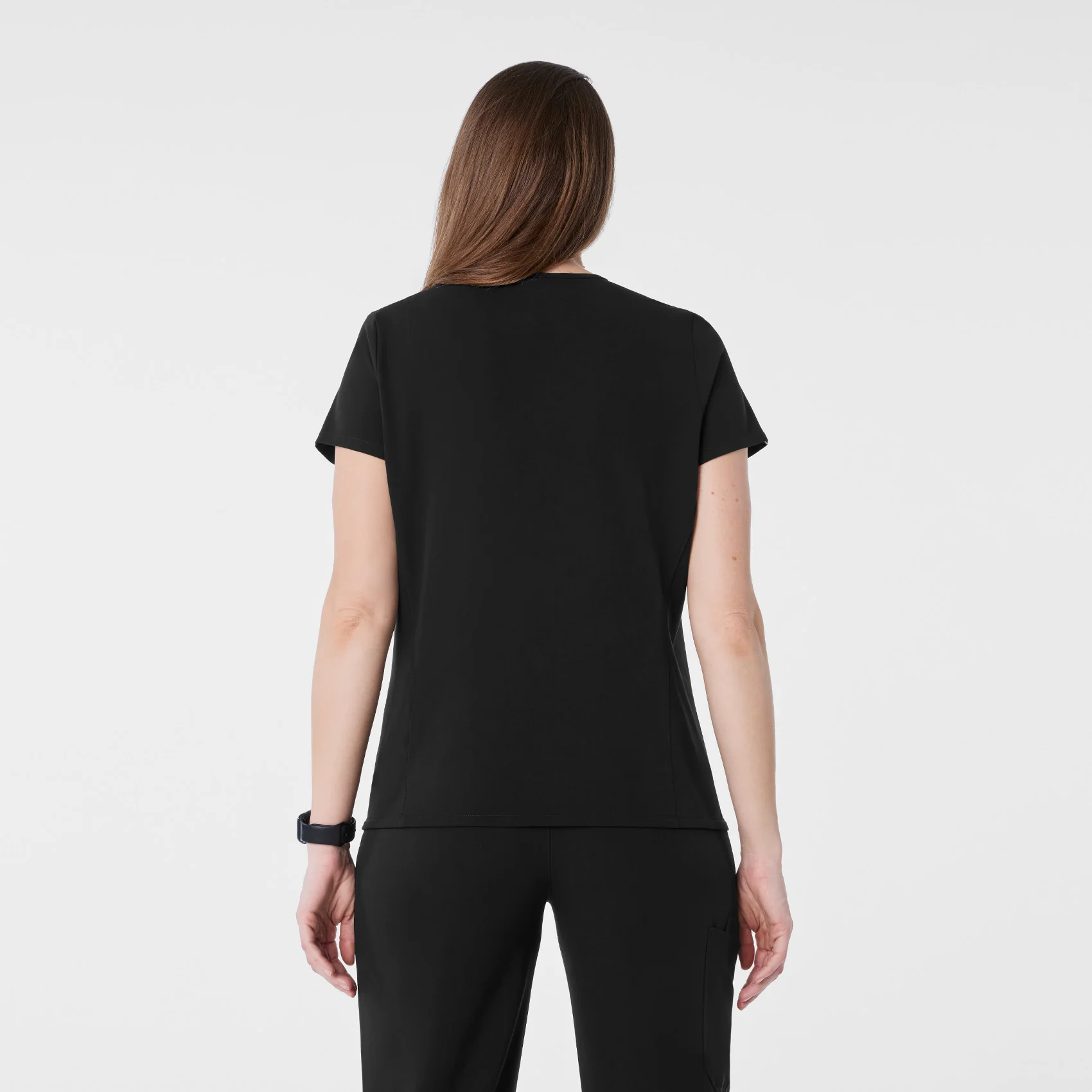 women's Black Catarina Maternity V-Neck - Scrub Top™ - Image 4