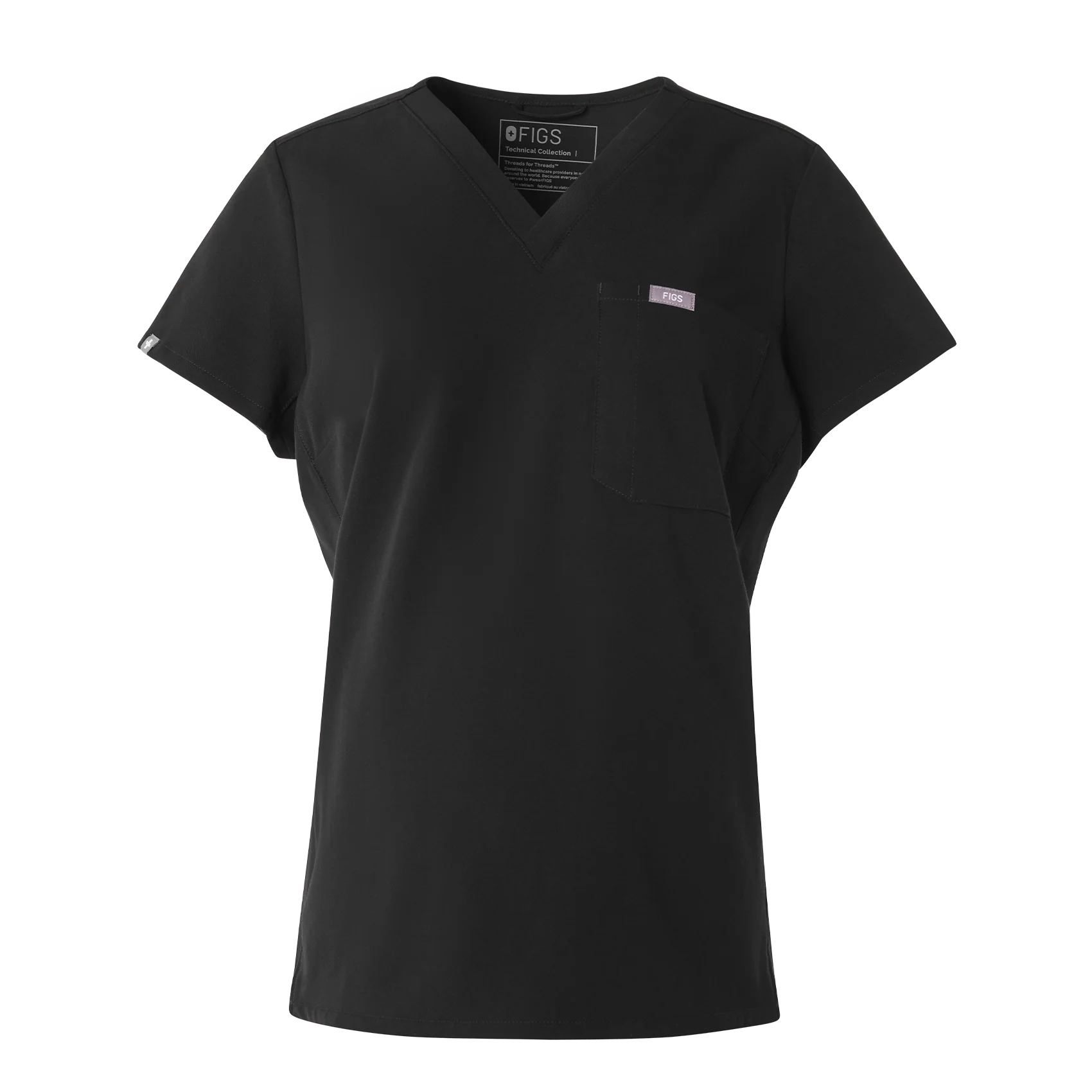 women's Black Catarina Maternity V-Neck - Scrub Top™ - Image 9