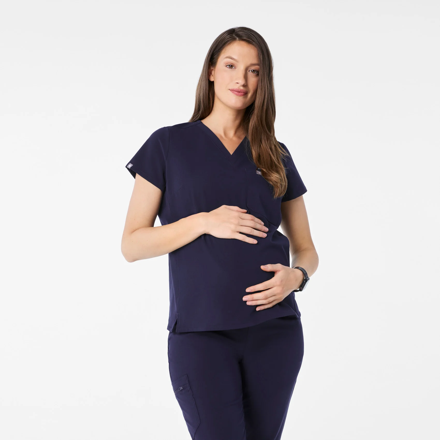 women's Navy Catarina Maternity V-Neck - Scrub Top™