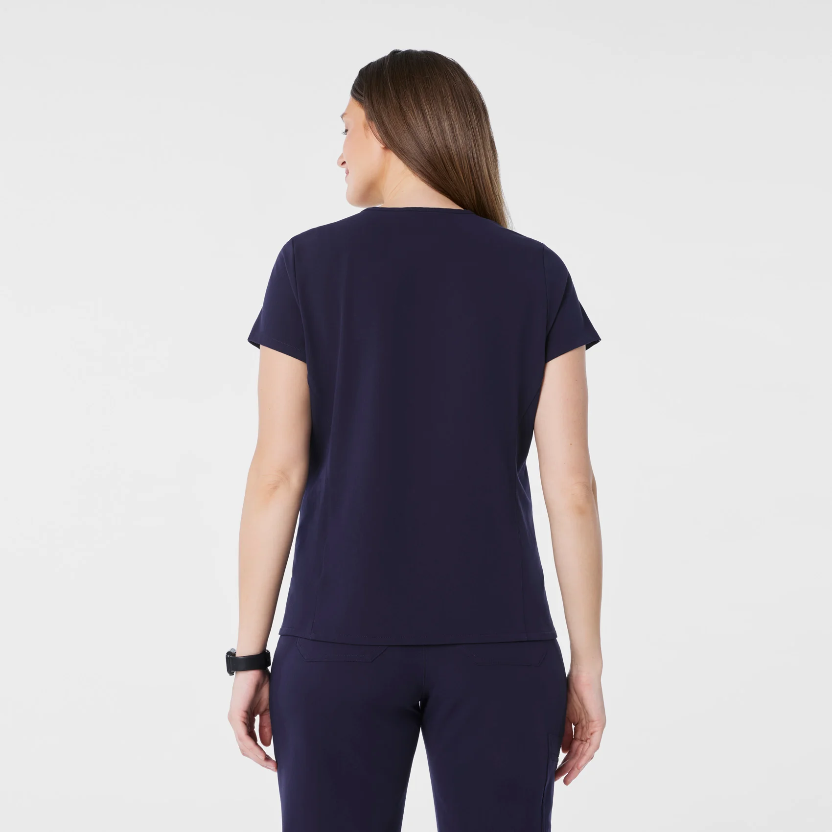 women's Navy Catarina Maternity V-Neck - Scrub Top™ - Image 4
