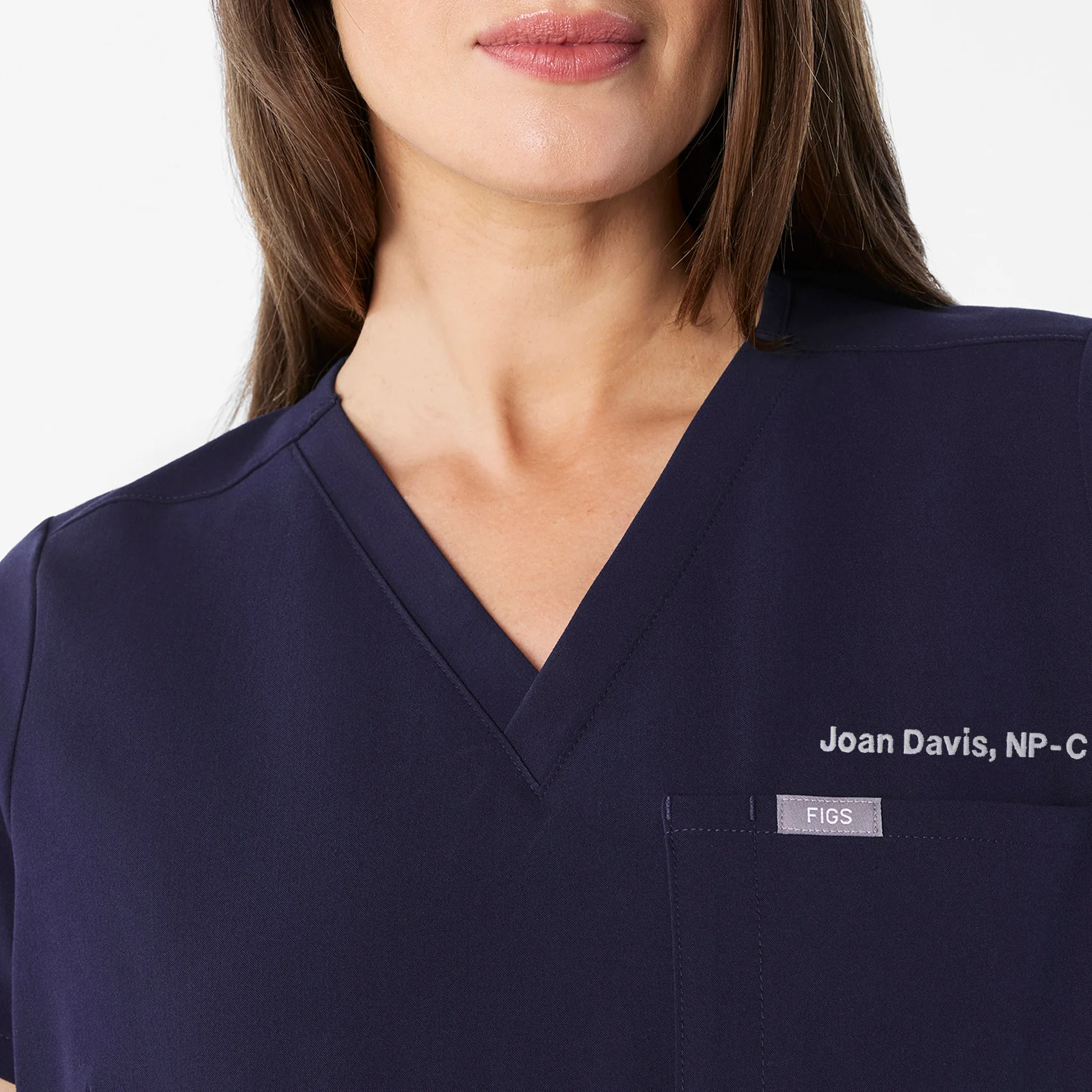 women's Navy Catarina Maternity V-Neck - Scrub Top™ - Image 5