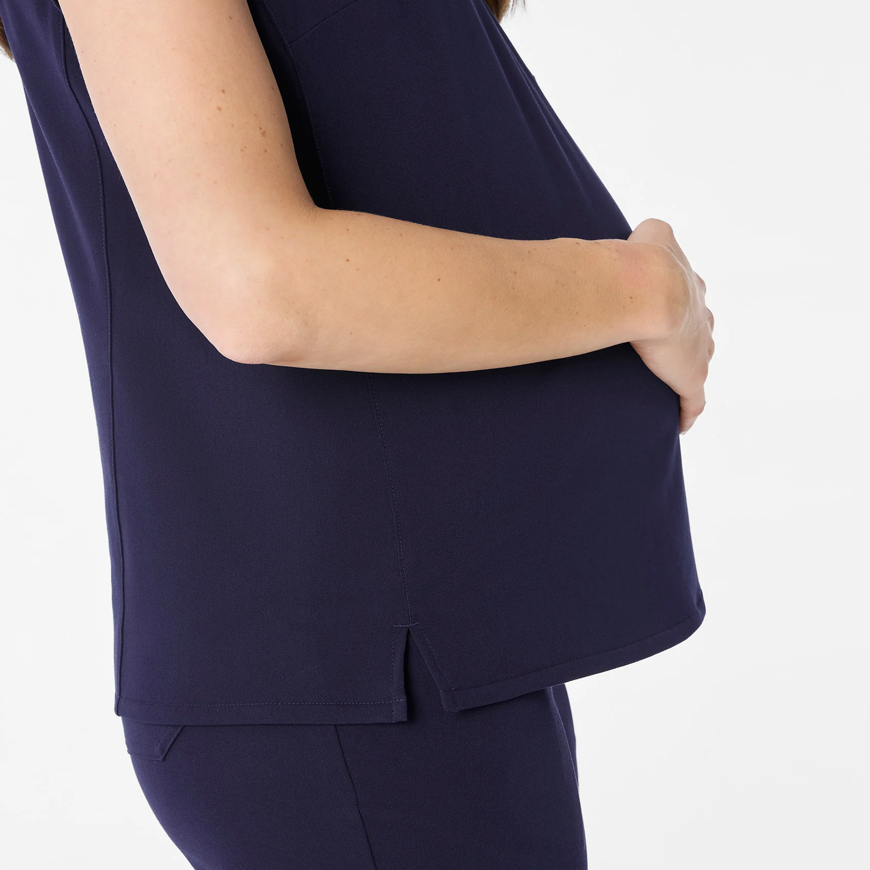 women's Navy Catarina Maternity V-Neck - Scrub Top™ - Image 7