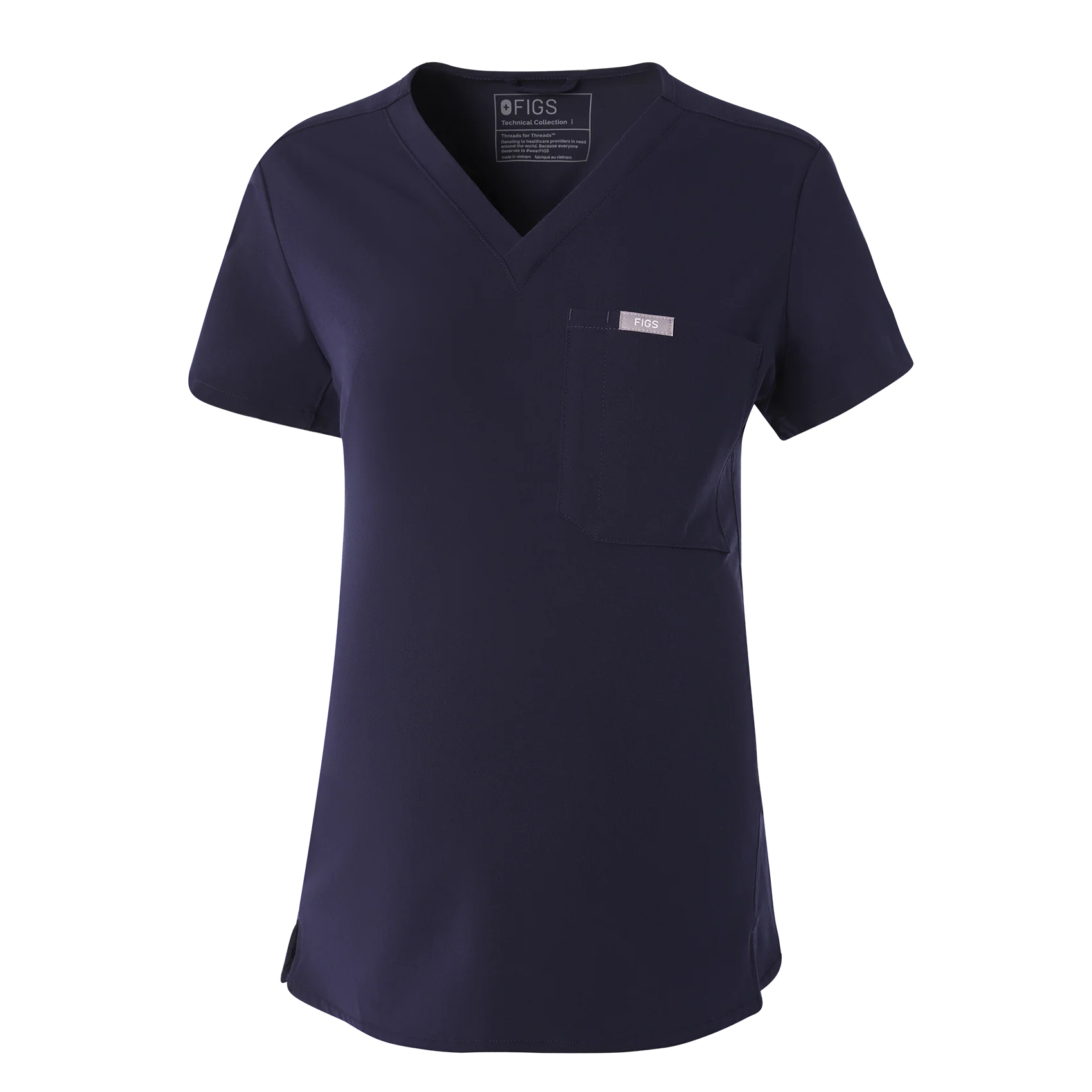 women's Navy Catarina Maternity V-Neck - Scrub Top™ - Image 9