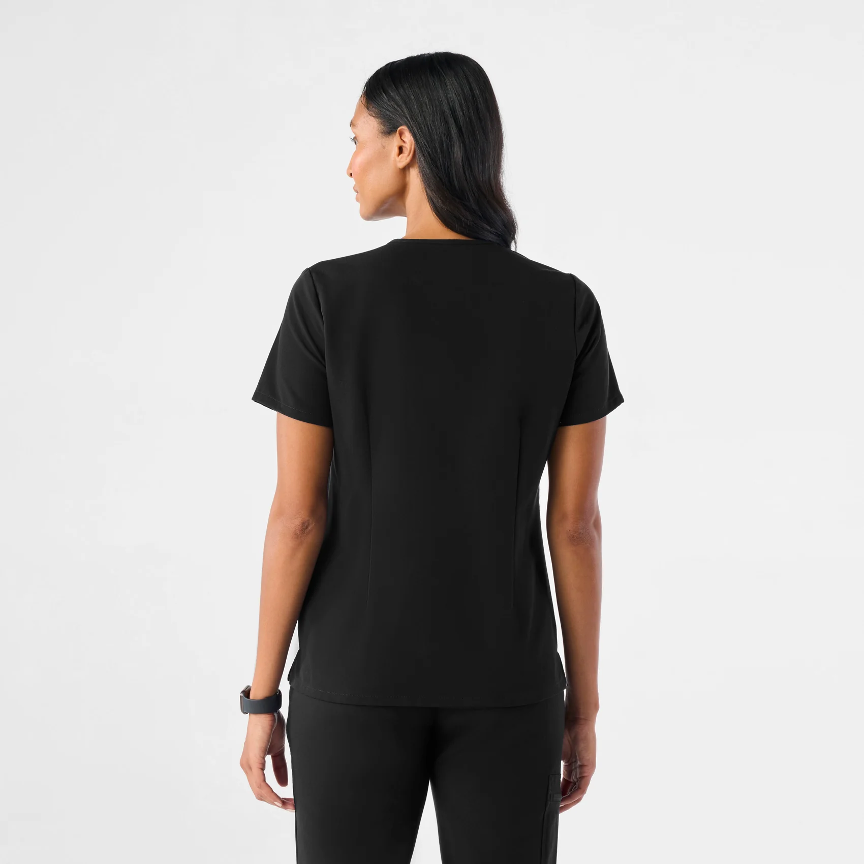 Women's Black Catarina™ - One-Pocket Scrub Top - Image 4