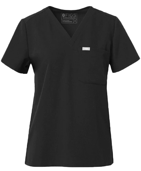 Women's Black Catarina™ - One-Pocket Scrub Top - Image 8