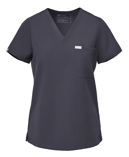 women's Charcoal Catarina™ - One-Pocket Scrub Top - Image 8