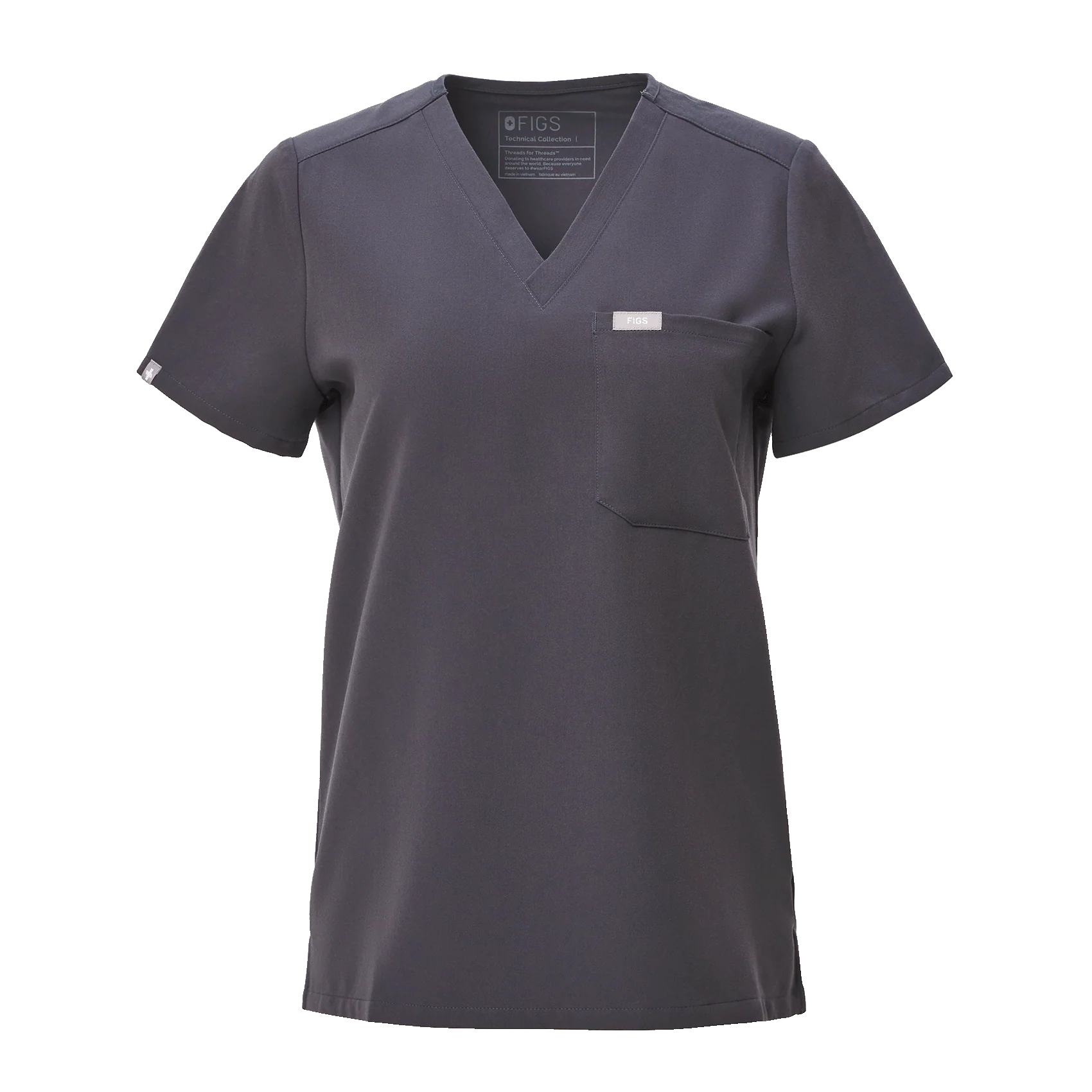 women's Charcoal Catarina™ - One-Pocket Scrub Top - Image 9