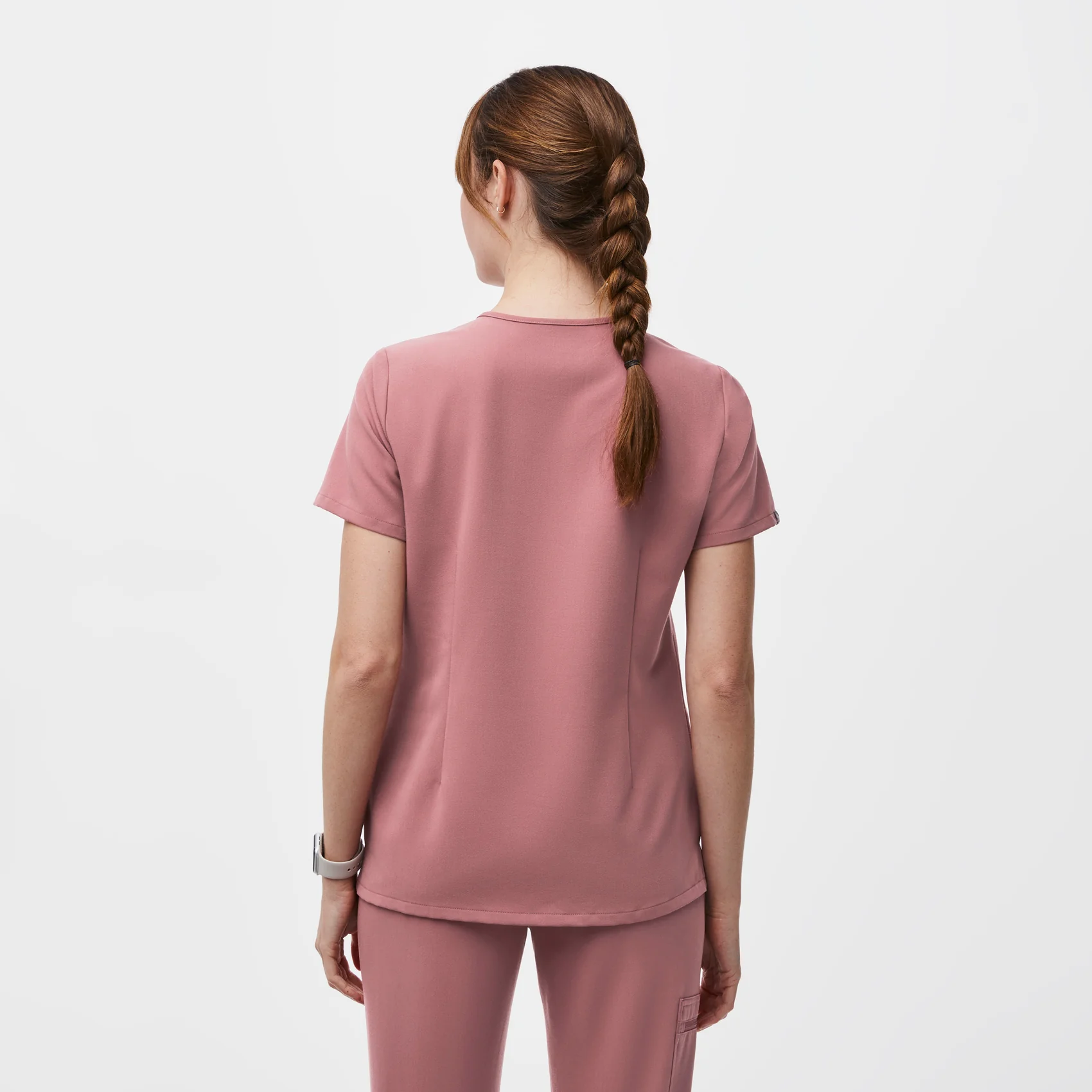 women's Mauve Catarina⢠- One-Pocket Scrub Top - Image 4