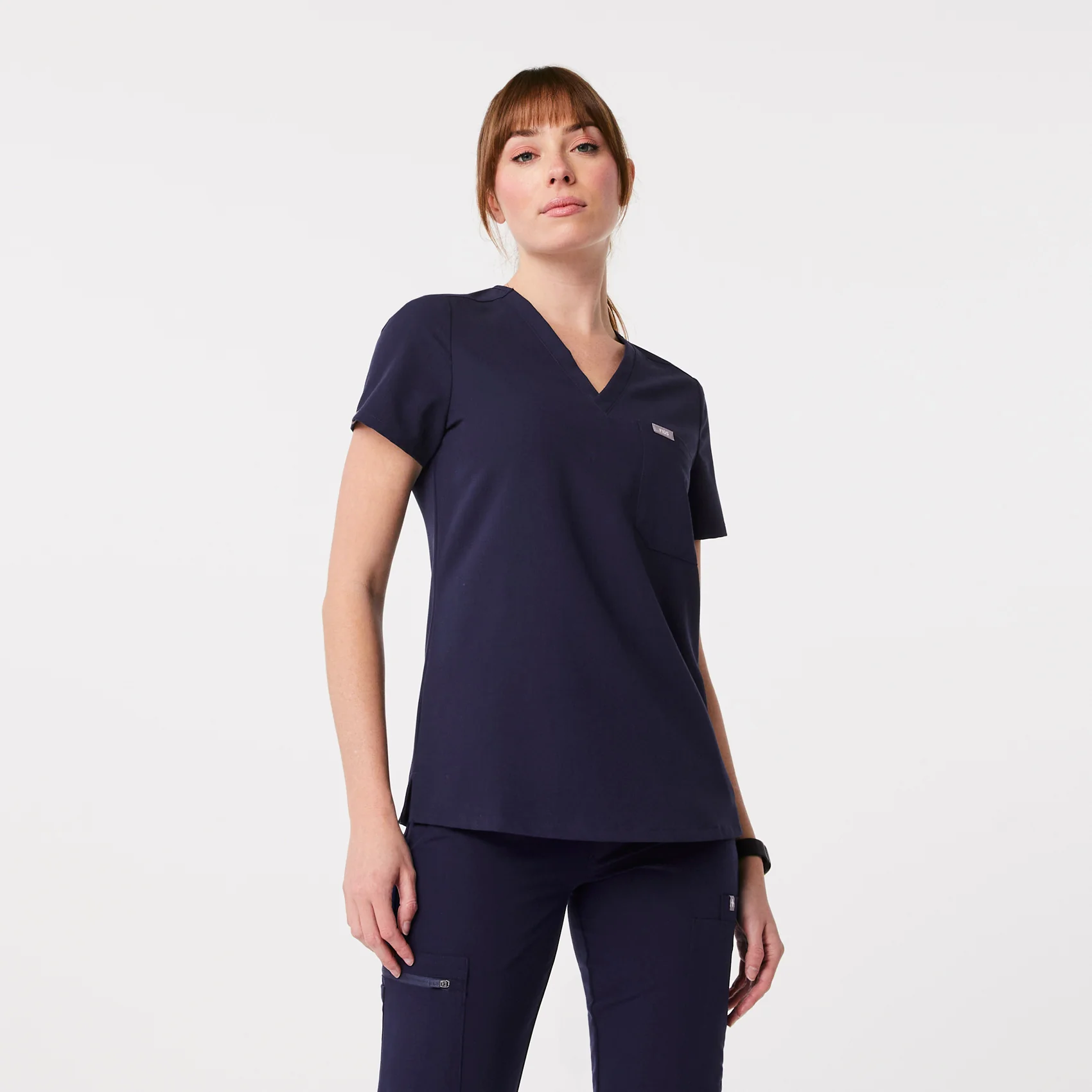 Women's Navy Catarina™ - One-Pocket Scrub Top
