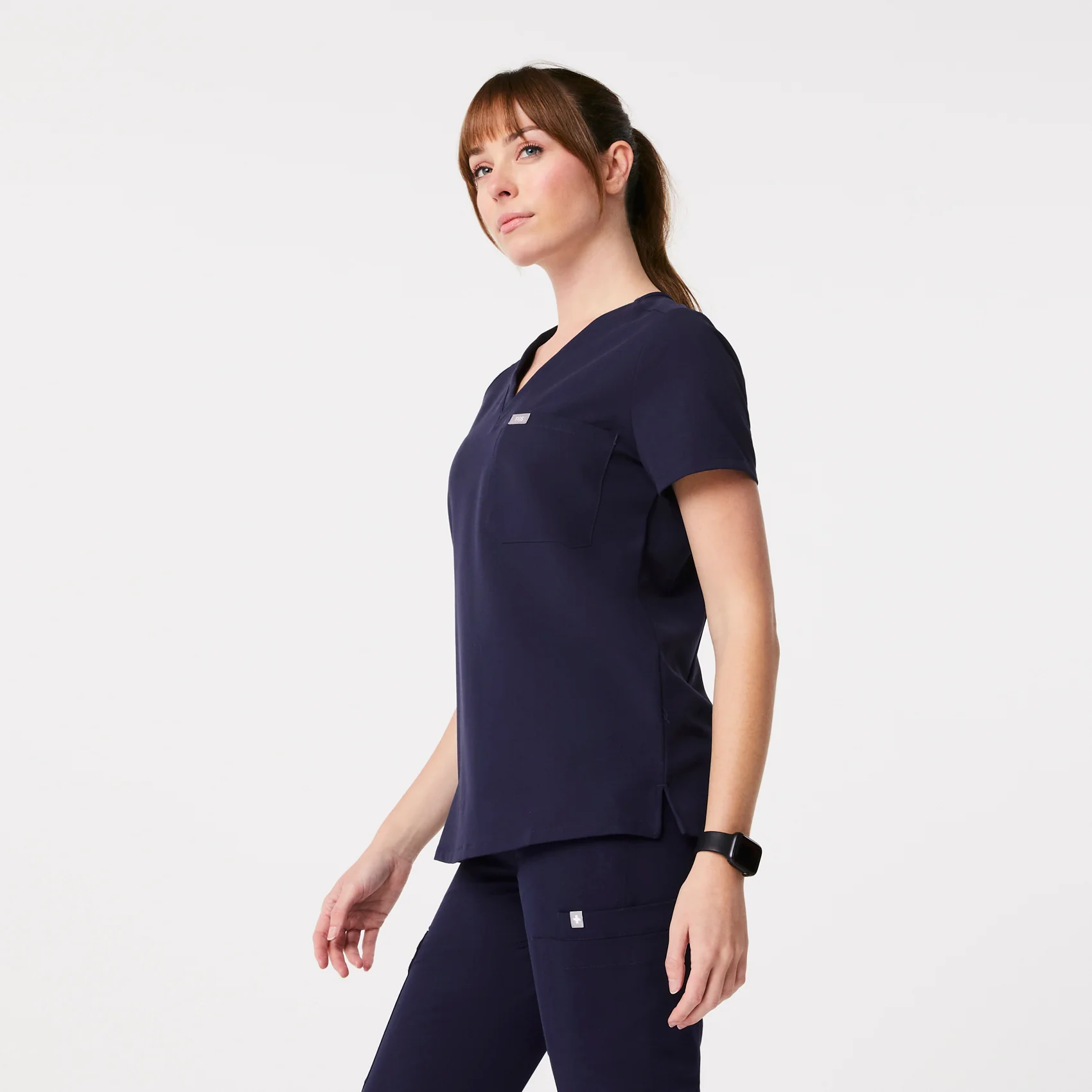 Women's Navy Catarina™ - One-Pocket Scrub Top - Image 3