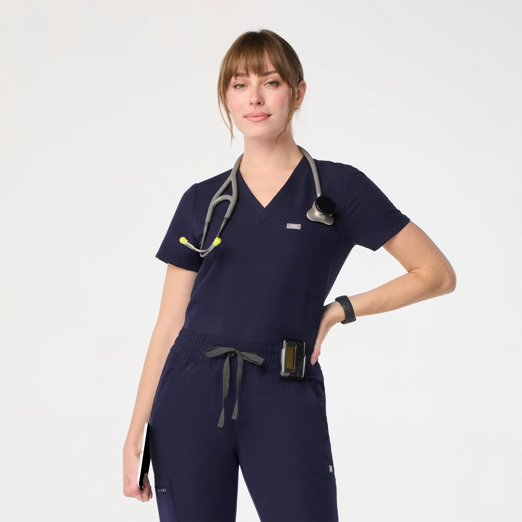 Women's Navy Catarina™ - One-Pocket Scrub Top - Image 5