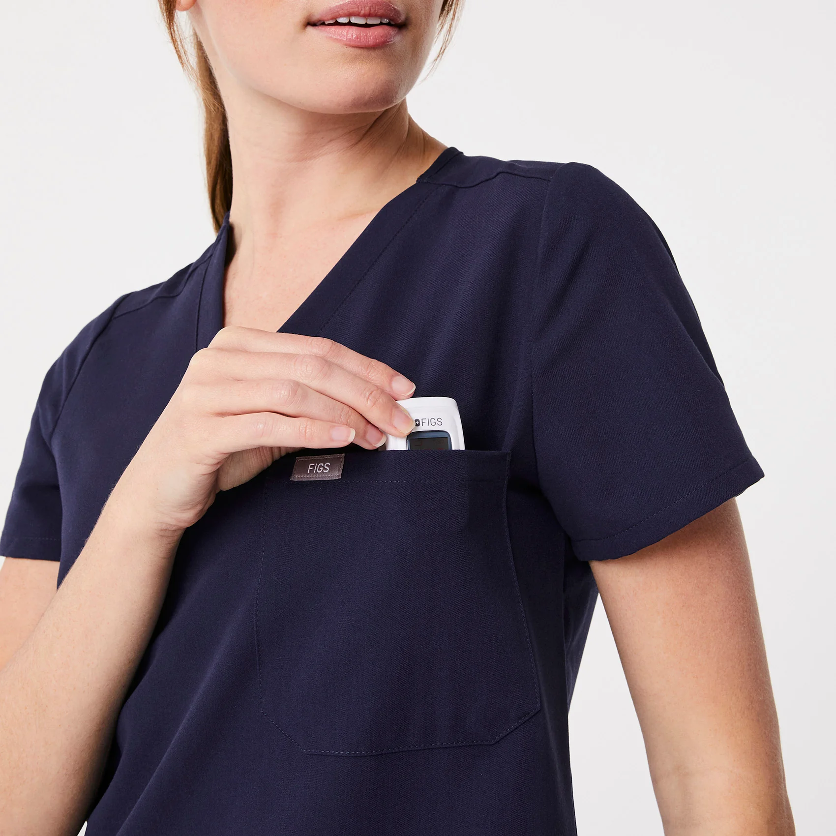 Women's Navy Catarina™ - One-Pocket Scrub Top - Image 6