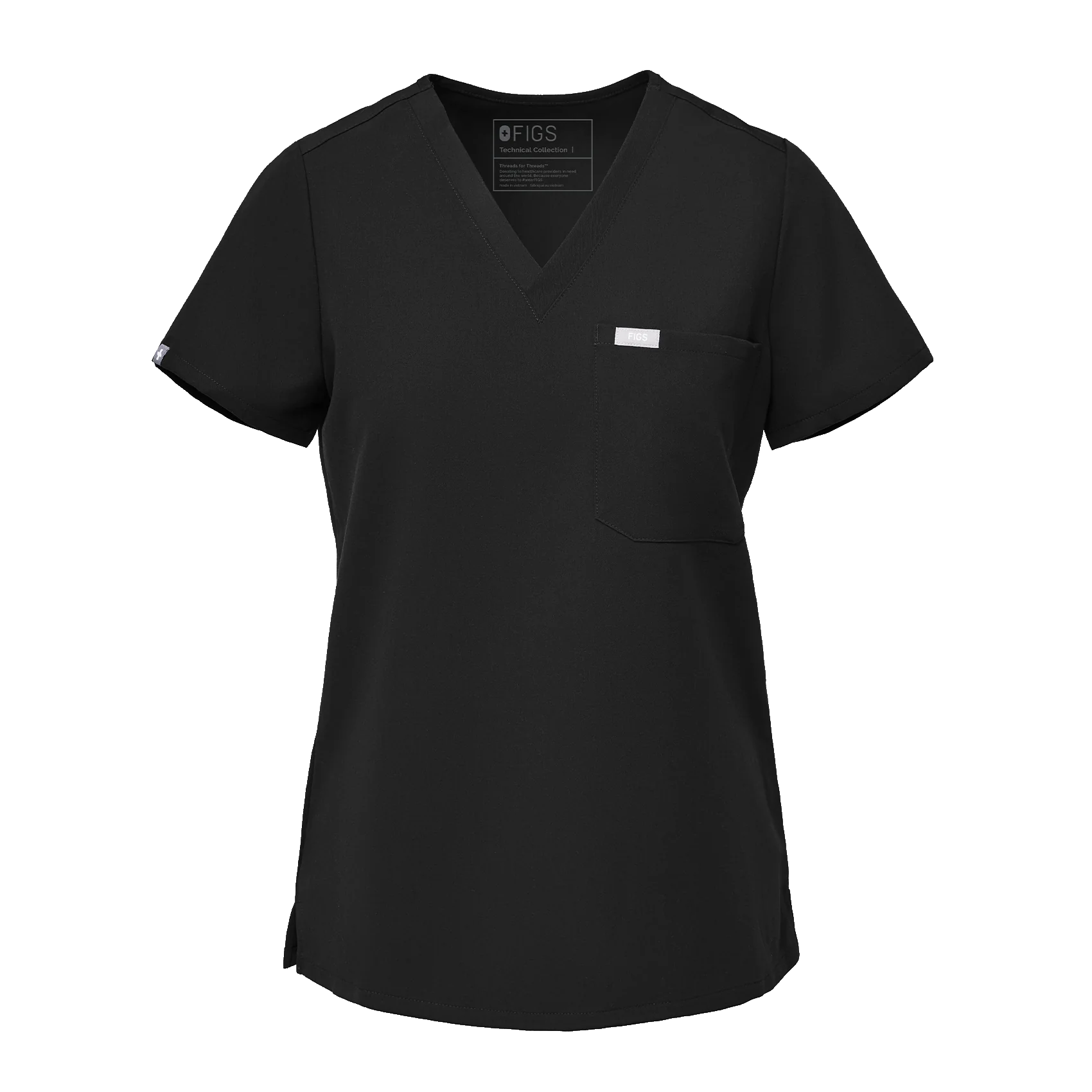 Women's Black Catarina™ - One-Pocket Scrub Top - Image 9