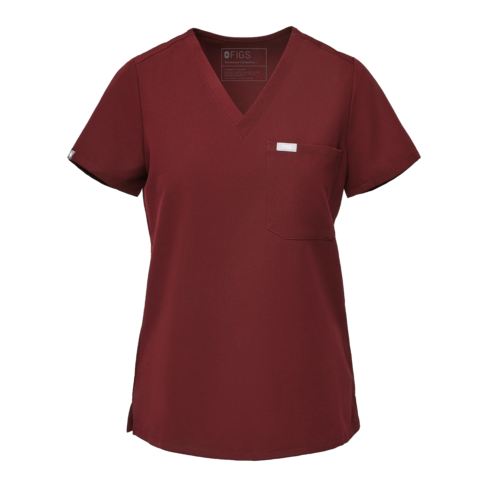 women's Burgundy Catarina™ - Petite Scrub Top - Image 12
