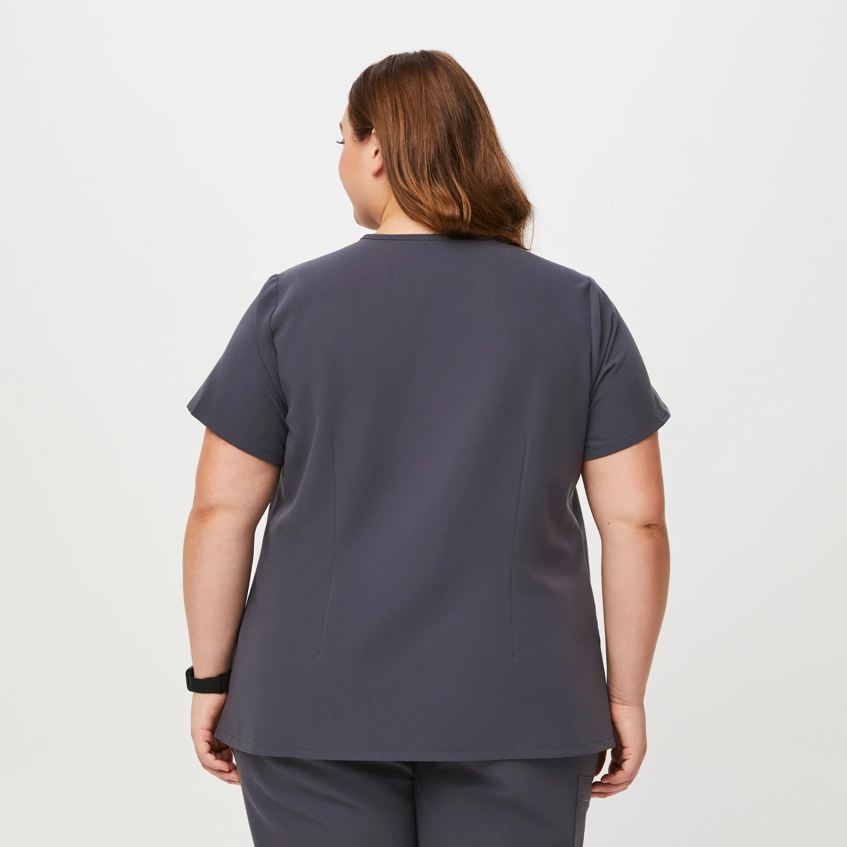women's Charcoal Catarina™- One-Pocket Scrub Top (3XL - 6XL) - Image 4