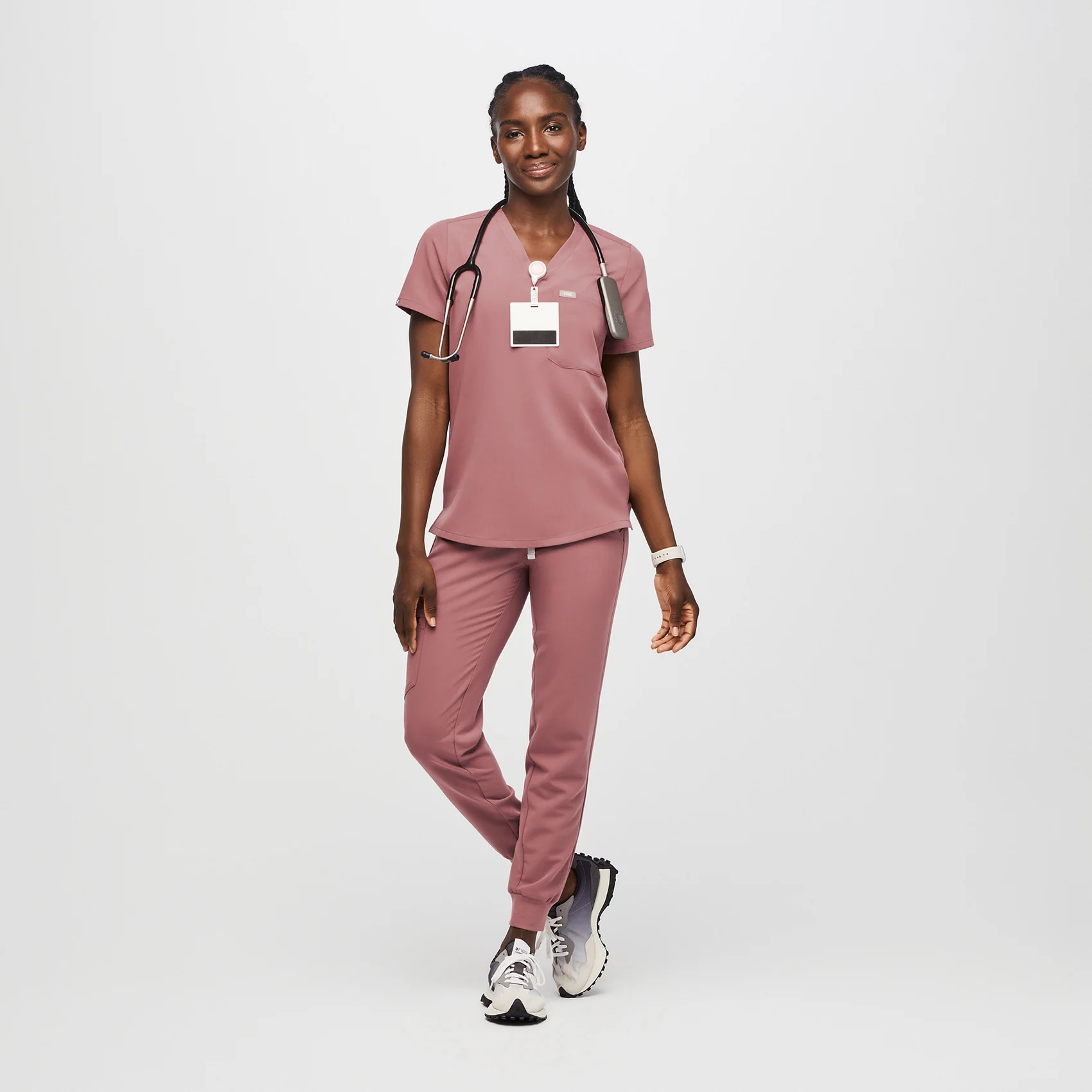 women's Mauve Catarina™- One-Pocket Scrub Top (3XL - 6XL) - Image 2