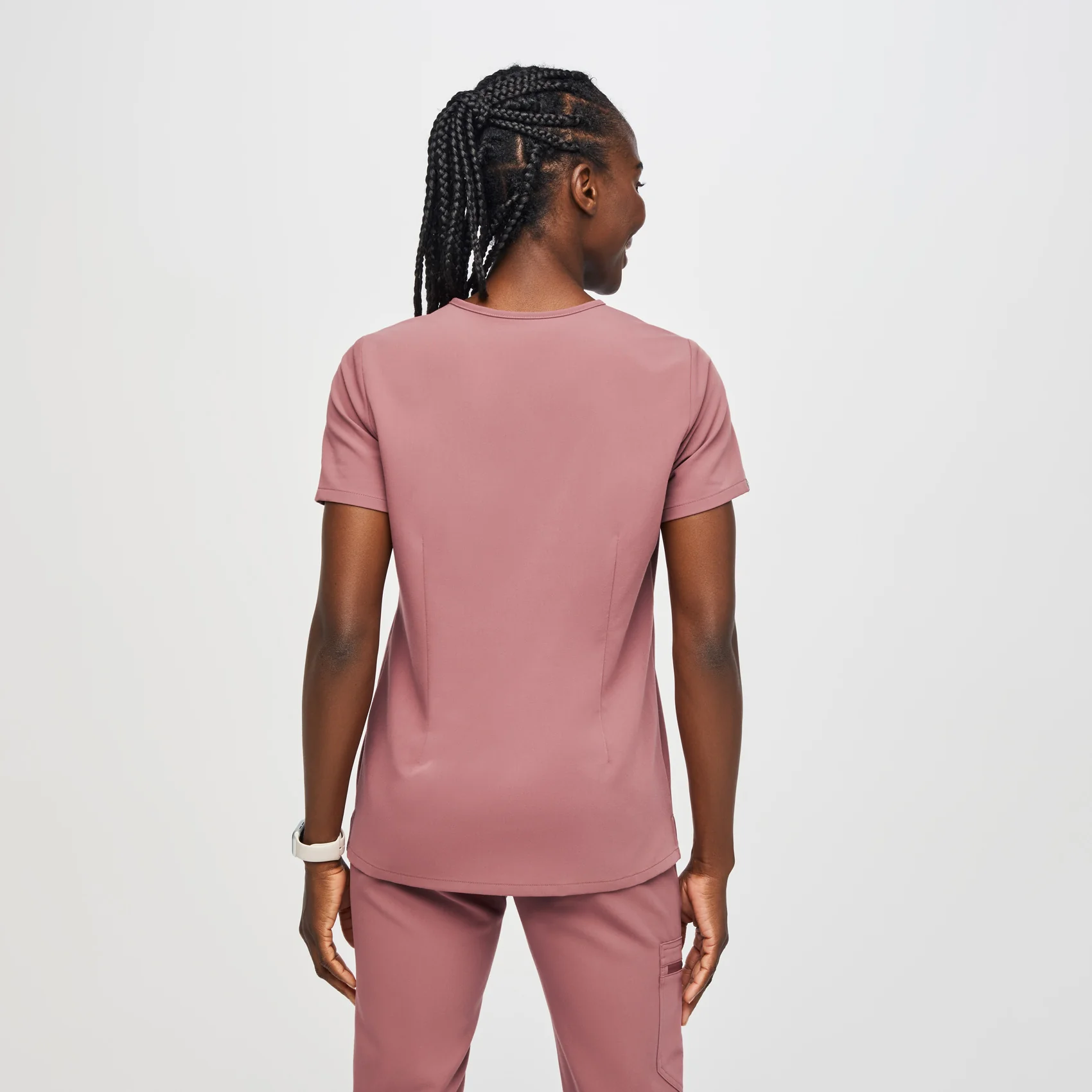 women's Mauve Catarina™- One-Pocket Scrub Top (3XL - 6XL) - Image 4