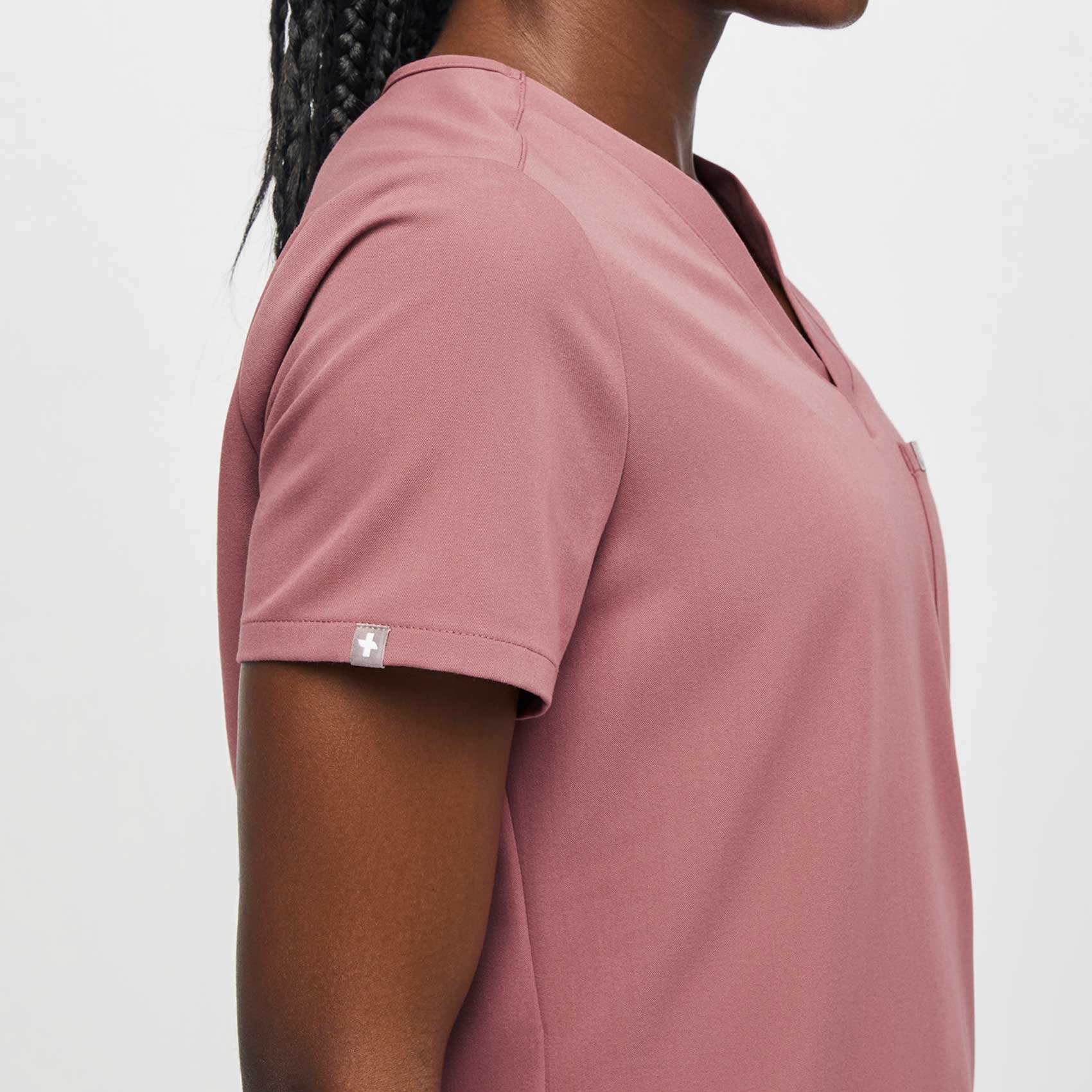 women's Mauve Catarina™- One-Pocket Scrub Top (3XL - 6XL) - Image 6