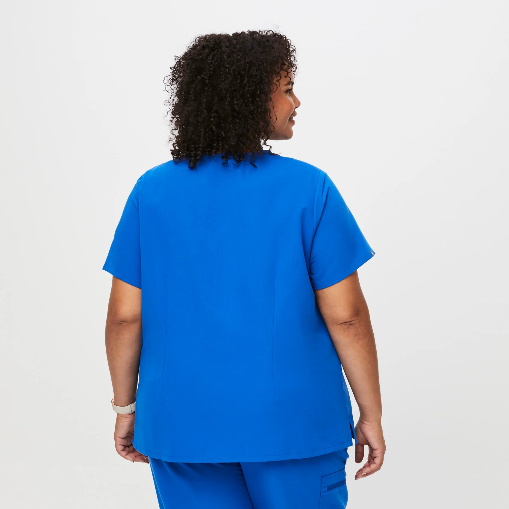 women's Royal Blue Catarina™- One-Pocket Scrub Top (3XL - 6XL) - Image 3