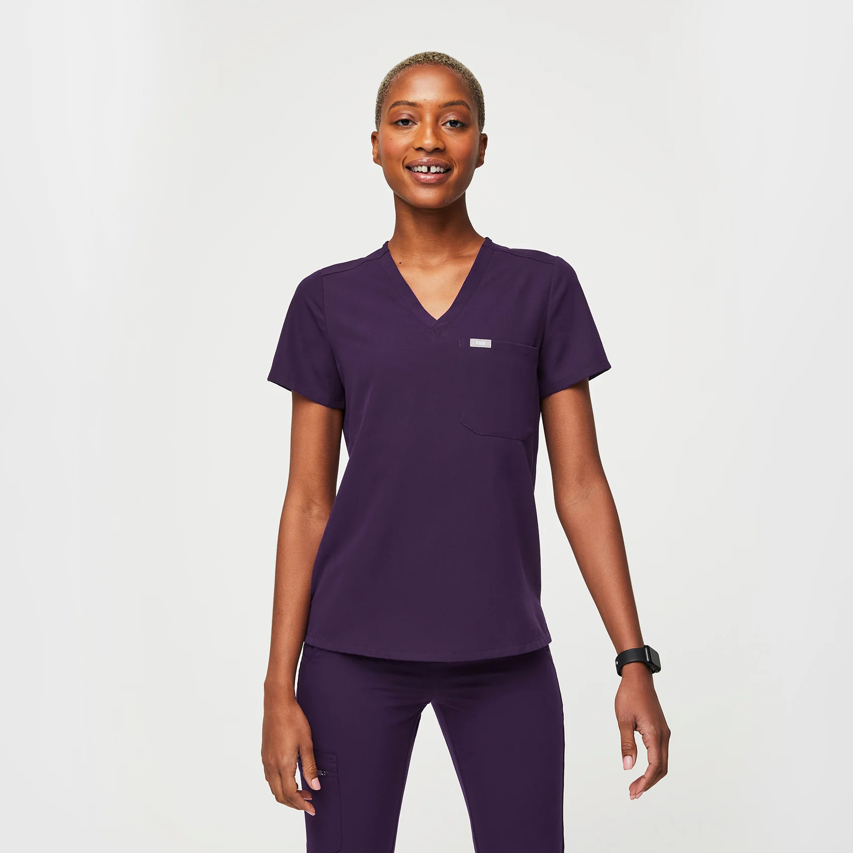 women's Purple Jam Catarina⢠- One-Pocket Scrub Top