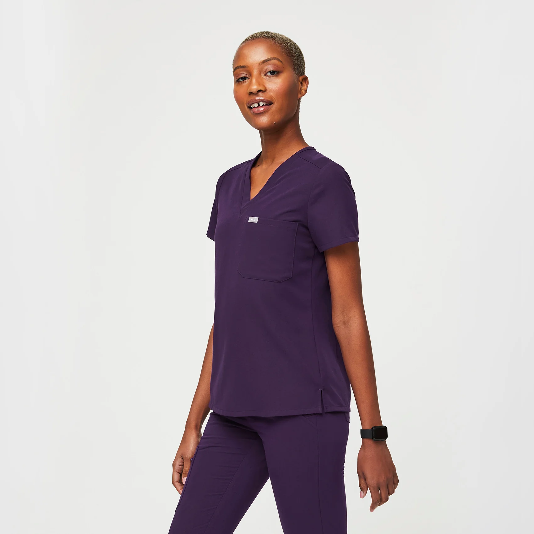 women's Purple Jam Catarina⢠- One-Pocket Scrub Top - Image 3