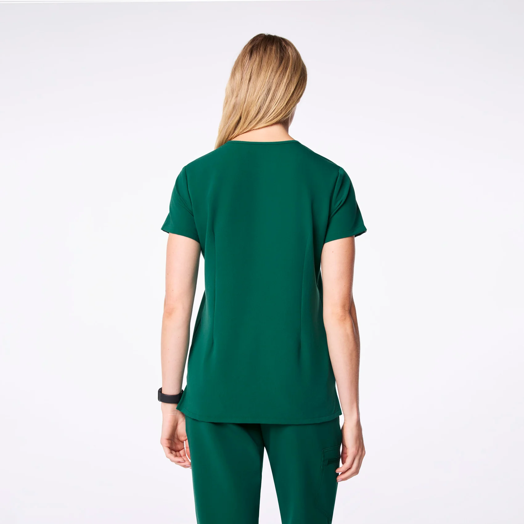 women's Hunter Green Catarina Petite  - One-Pocket Scrub Top™ - Image 4