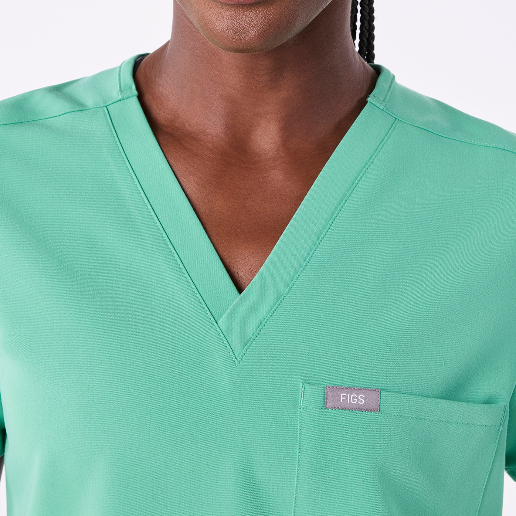 women's Surgical Green Catarina Petite - One-Pocket Scrub Top™ - Image 5