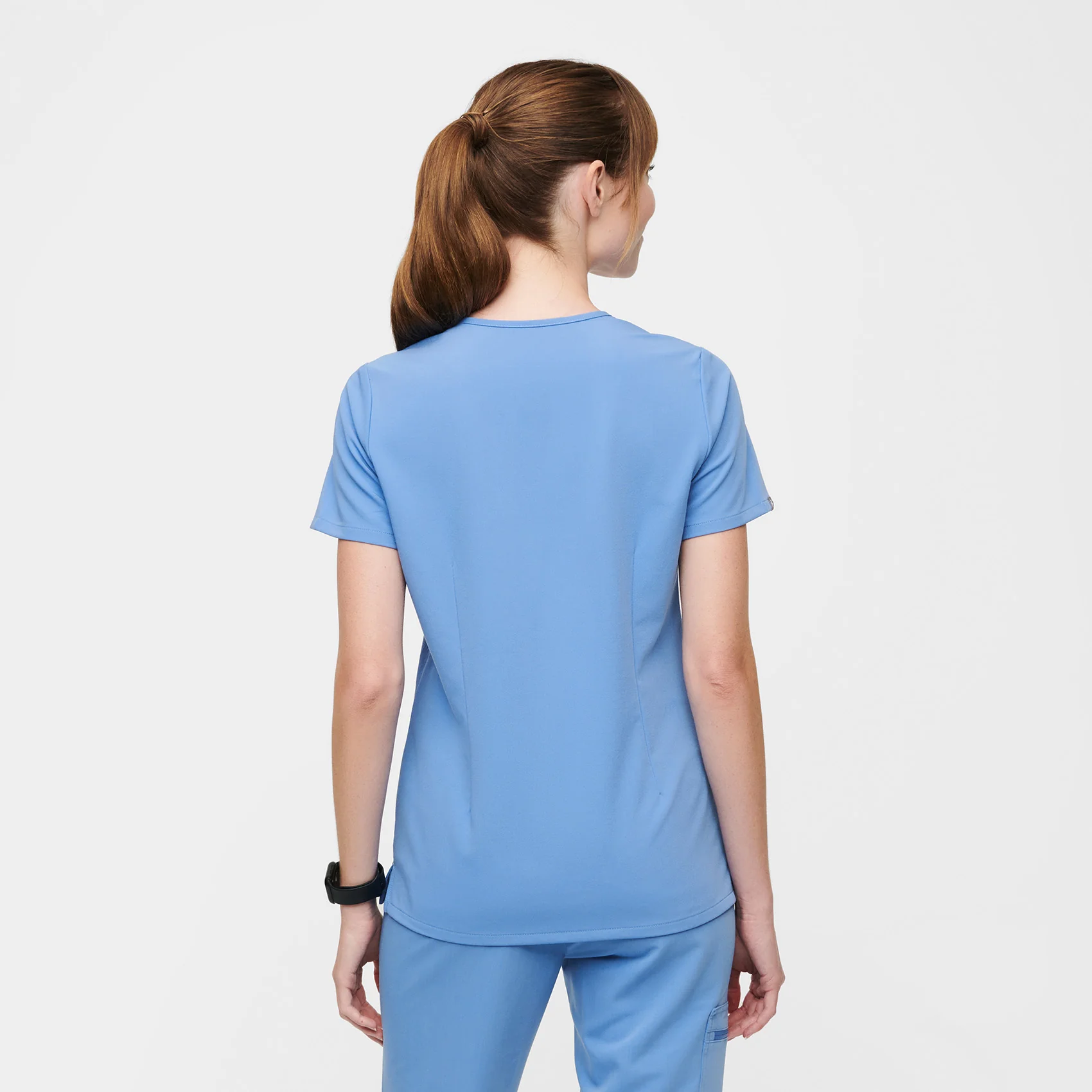 women's Ceil Blue Catarina™ - Petite Scrub Top - Image 4