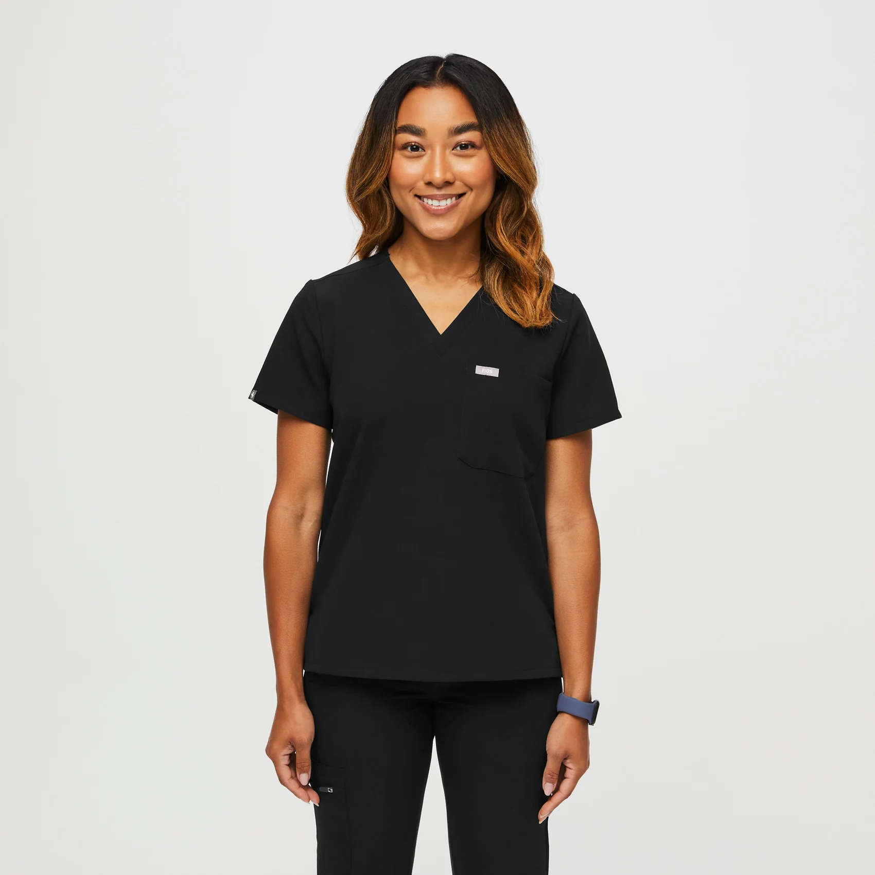 women's Ceil Blue Catarina™ - Petite Scrub Top - Image 7