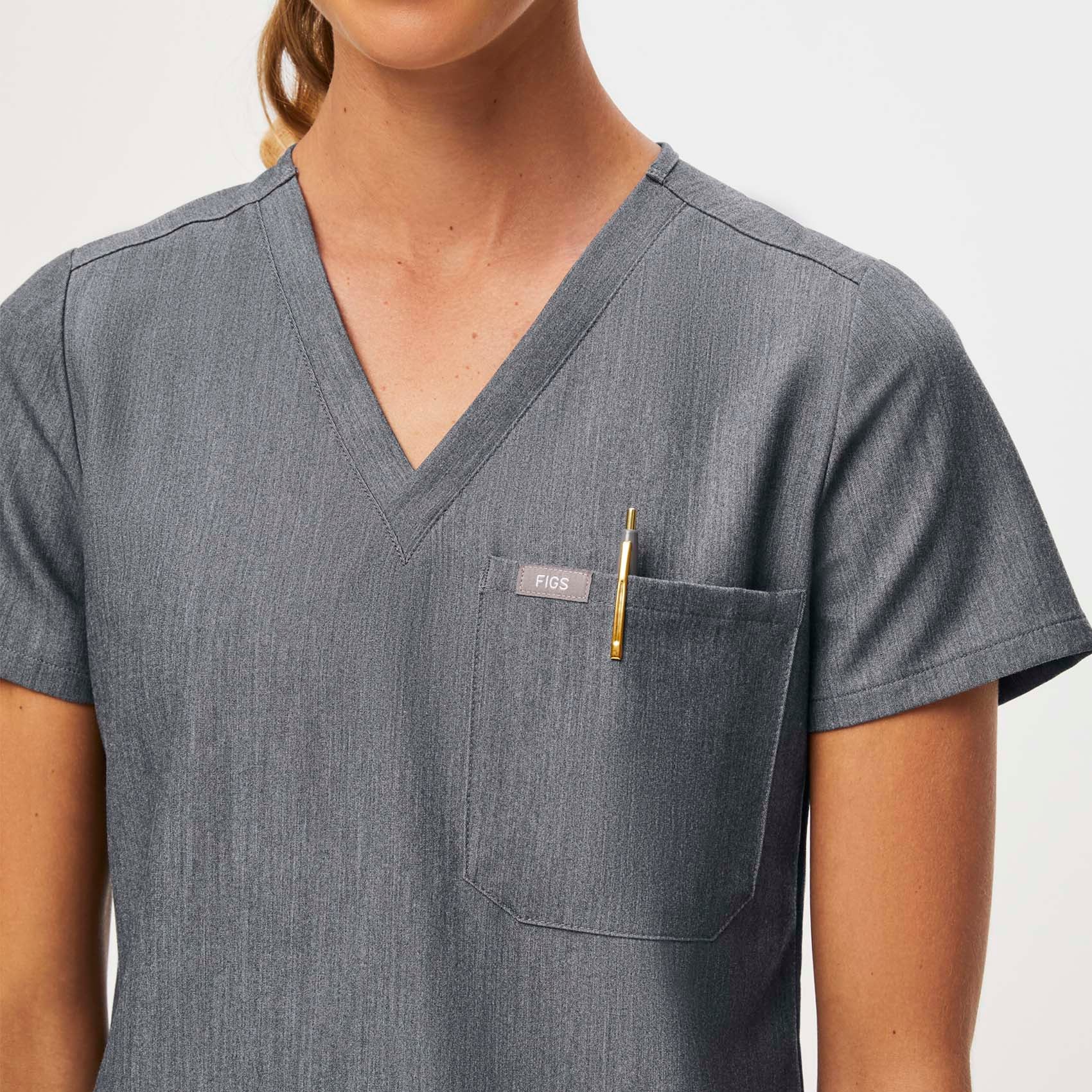 women's Graphite Catarina™ - Petite Scrub Top - Image 6