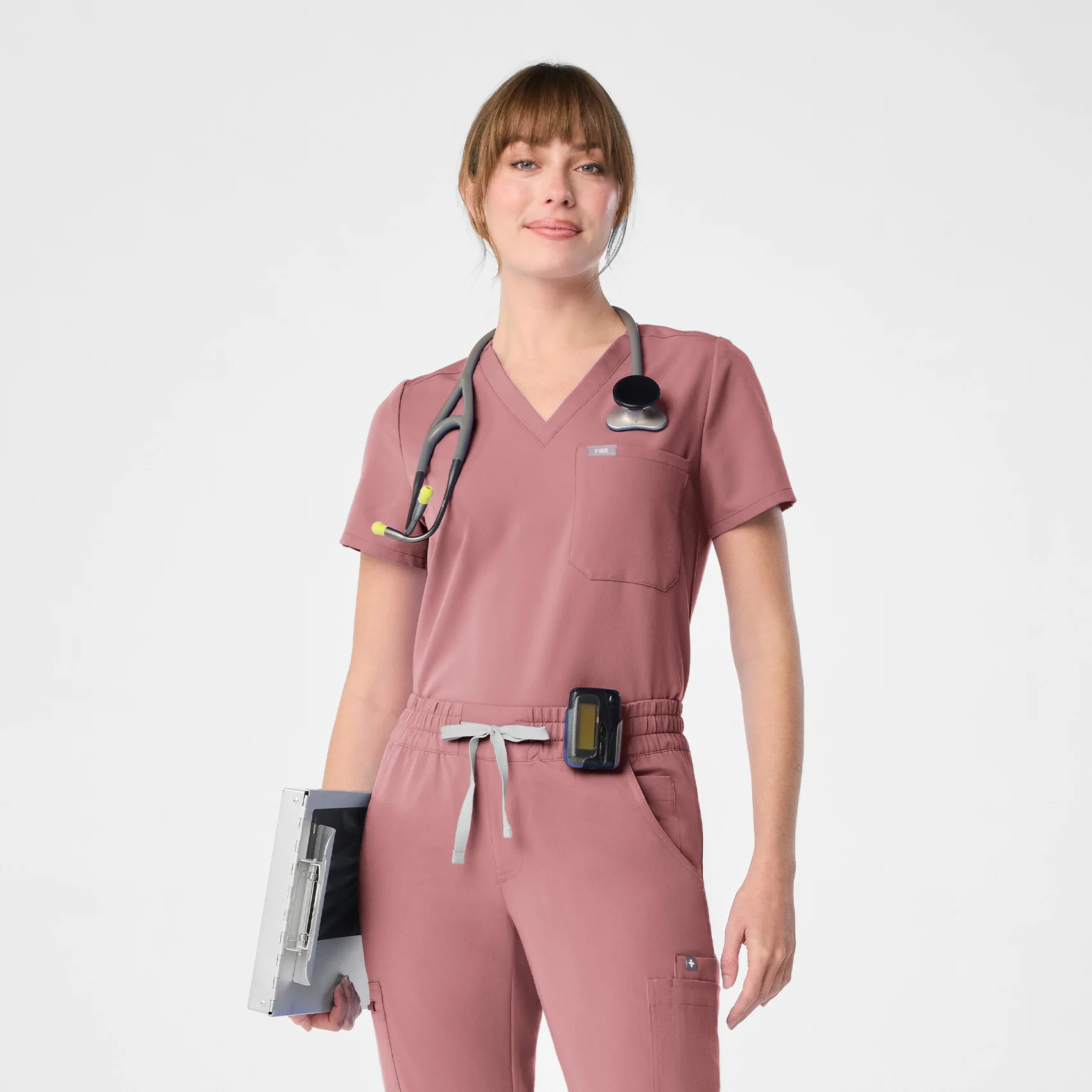 women's Mauve Catarina⢠- Petite Scrub Top - Image 5