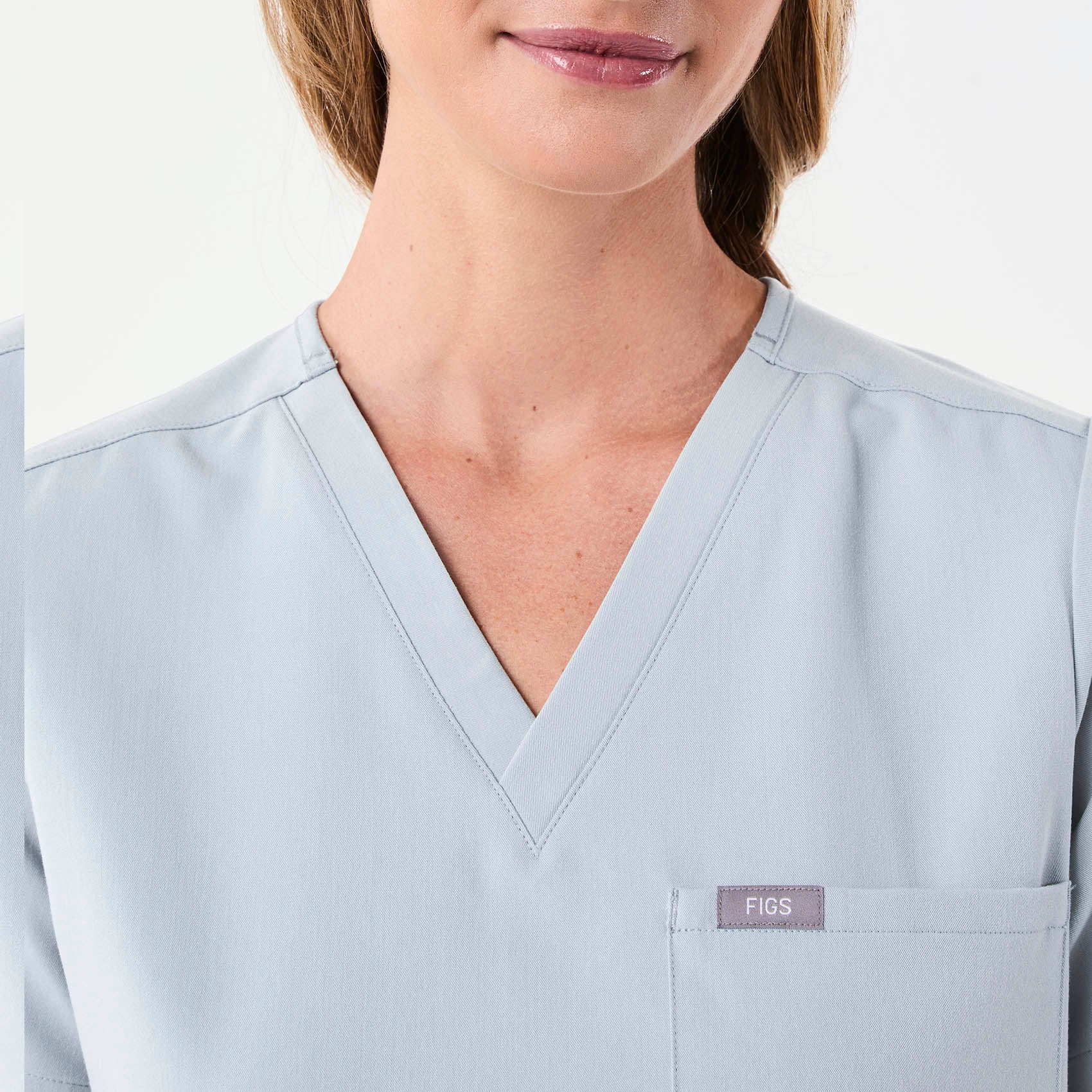 women's Dusty Blue Catarina - One-Pocket Scrub Top⢠- Image 5