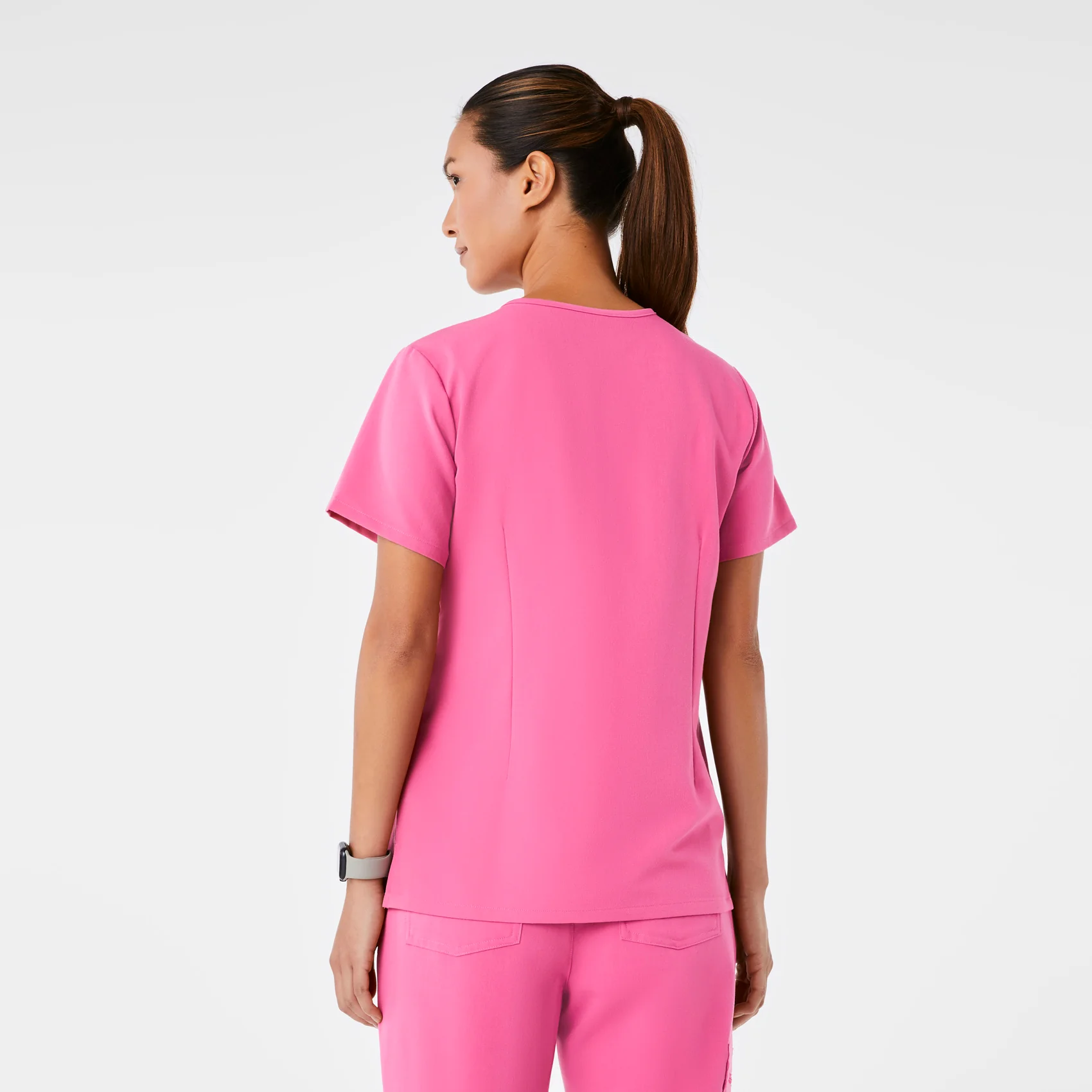 women's F'ing Pink Catarina Petite - One-Pocket Scrub Top⢠- Image 4