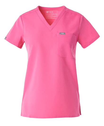 women's F'ing Pink Catarina Petite - One-Pocket Scrub Top⢠- Image 9