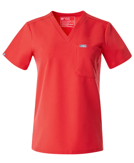 women's Hibiscus Catarina - One-Pocket Scrub Top™ - Image 10