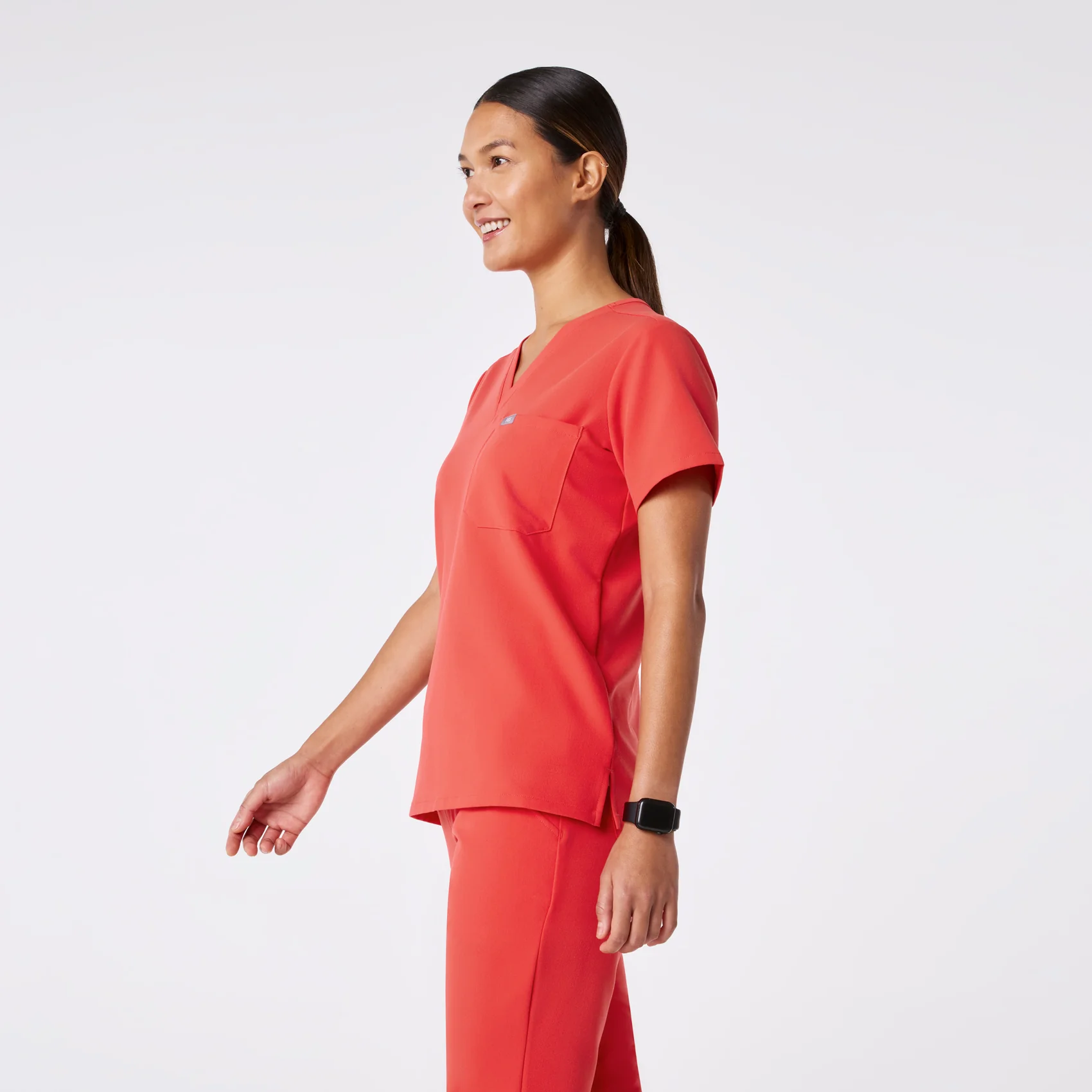 women's Hibiscus Catarina - One-Pocket Scrub Top™ - Image 3