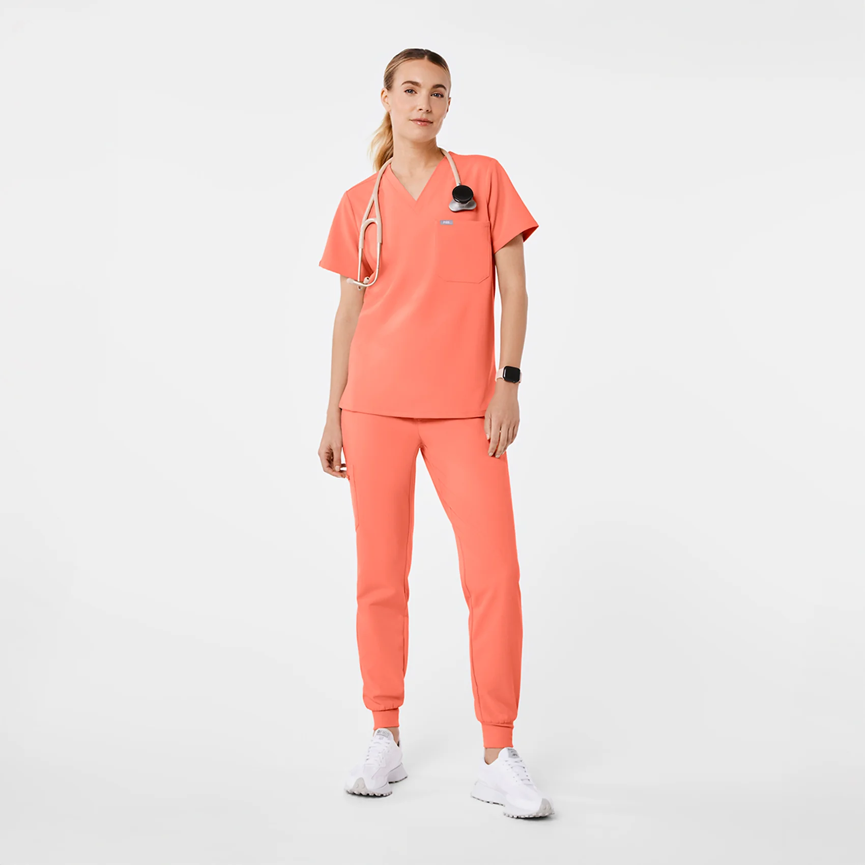 women's Sunset Drift Catarina - One-Pocket Scrub Top⢠- Image 2