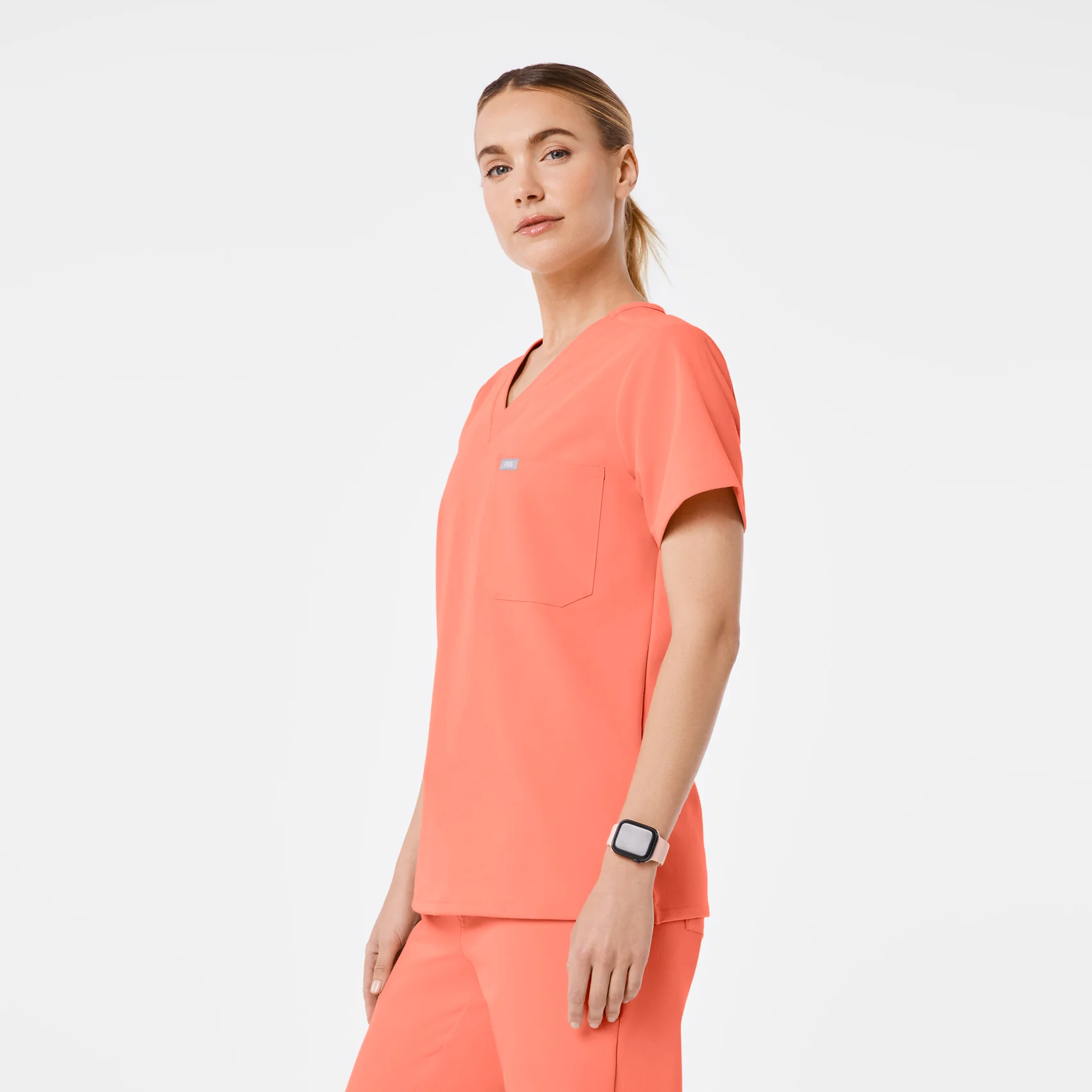 women's Sunset Drift Catarina - One-Pocket Scrub Top⢠- Image 3