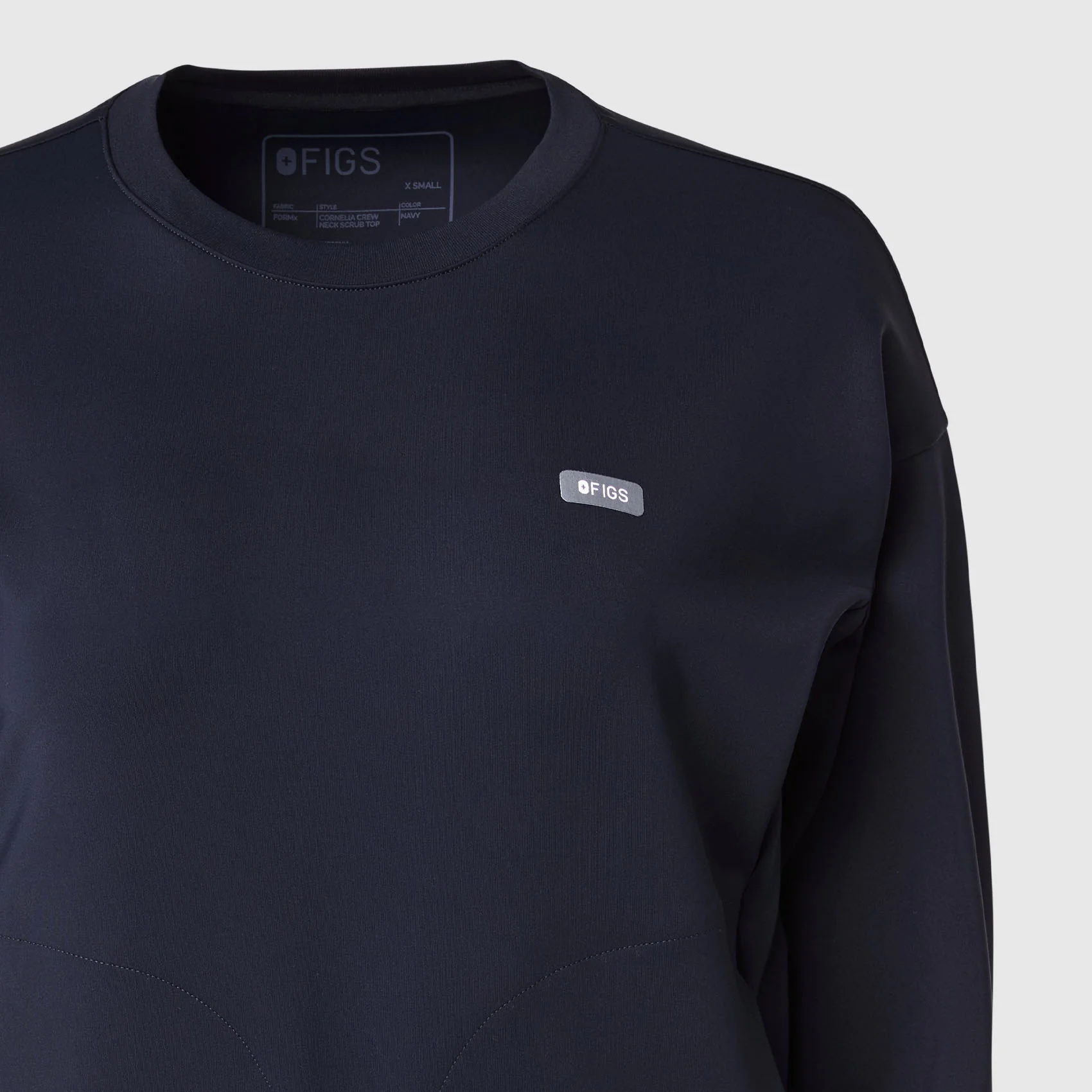 women's Black Cornelia FORMx Crewneck - Scrub Top⢠- Image 10