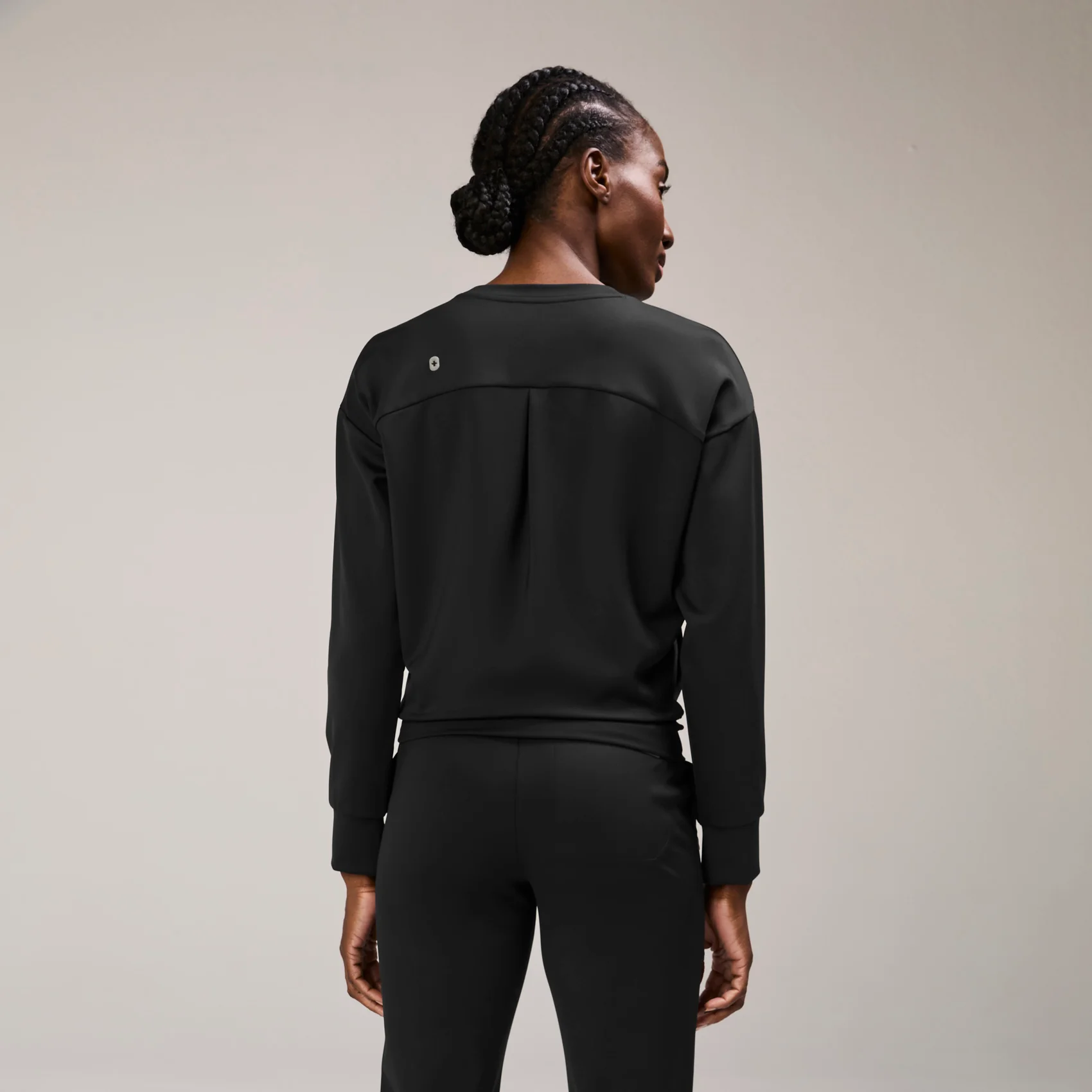 women's Black Cornelia FORMx Crewneck - Scrub Top⢠- Image 4