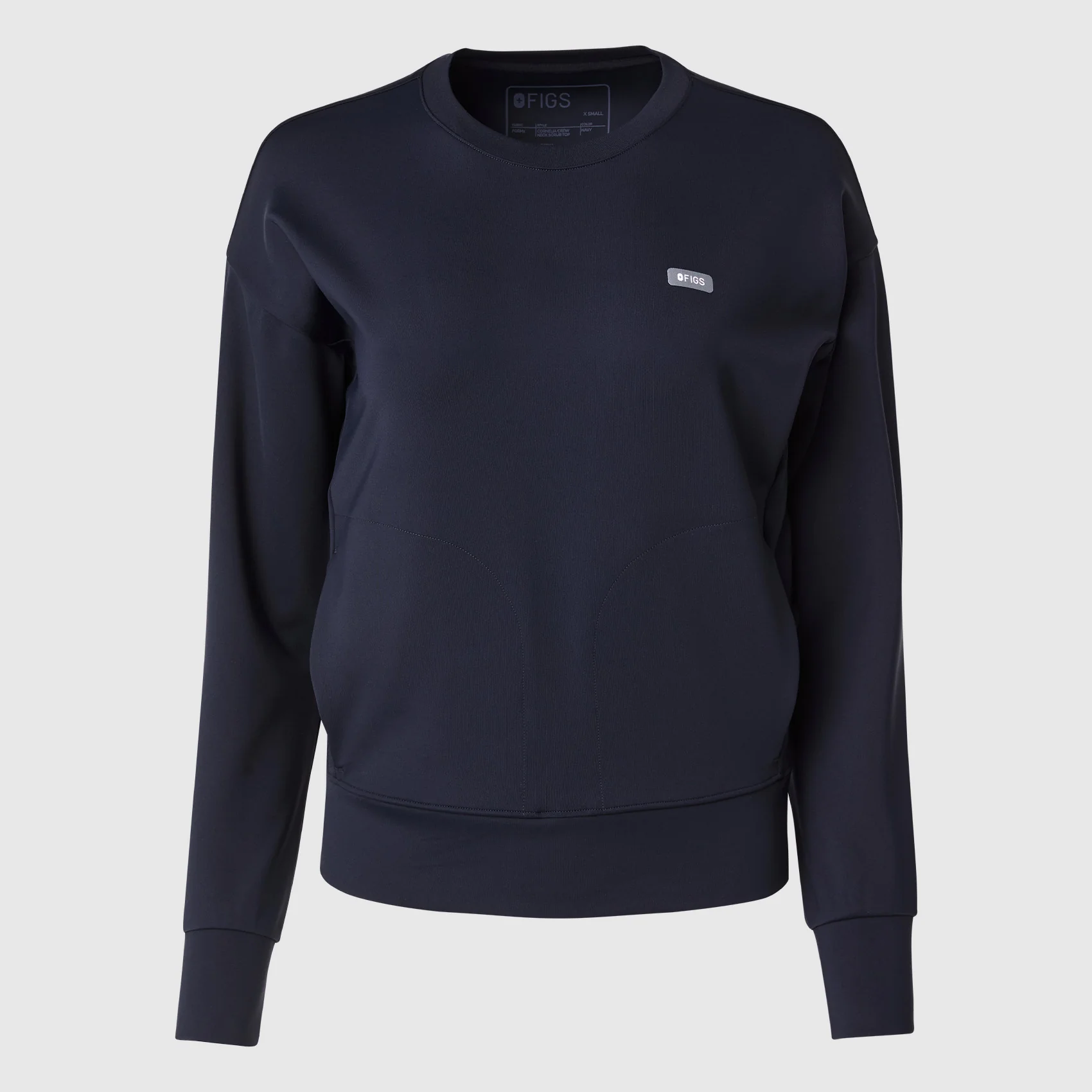 women's Black Cornelia FORMx Crewneck - Scrub Top⢠- Image 9