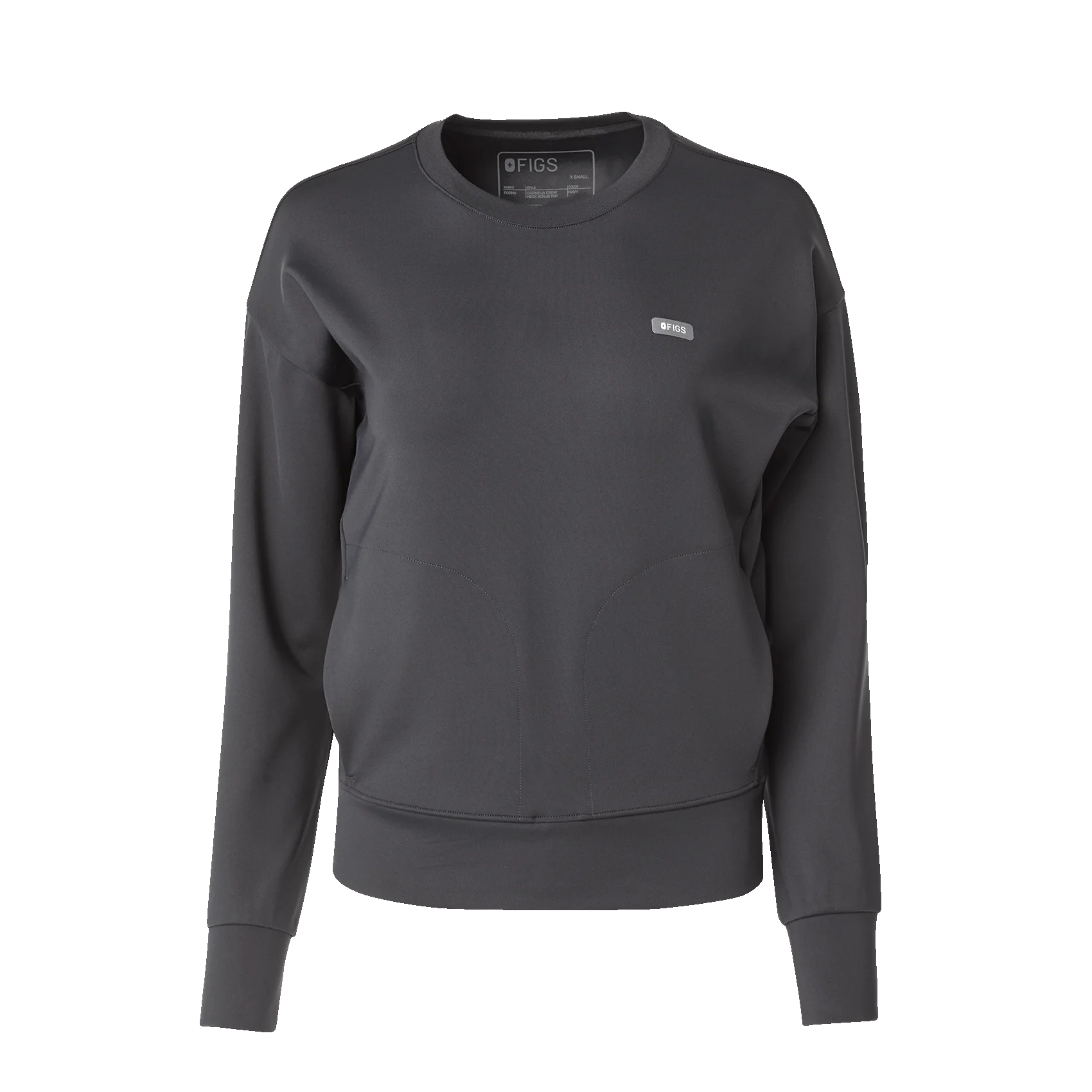 women's Charcoal Cornelia FORMx Crewneck - Scrub Top⢠- Image 12