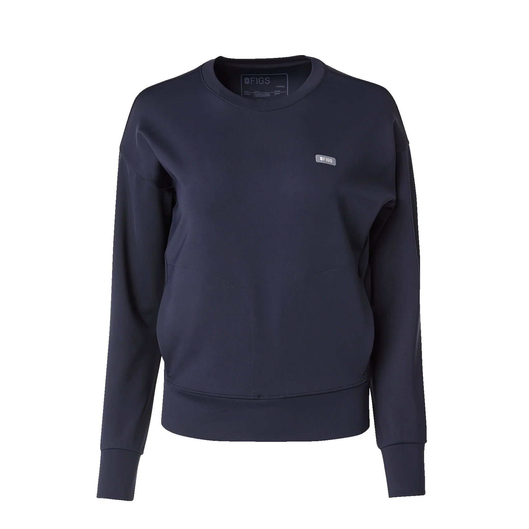women's Navy Cornelia FORMx Crewneck - Scrub Top⢠- Image 11