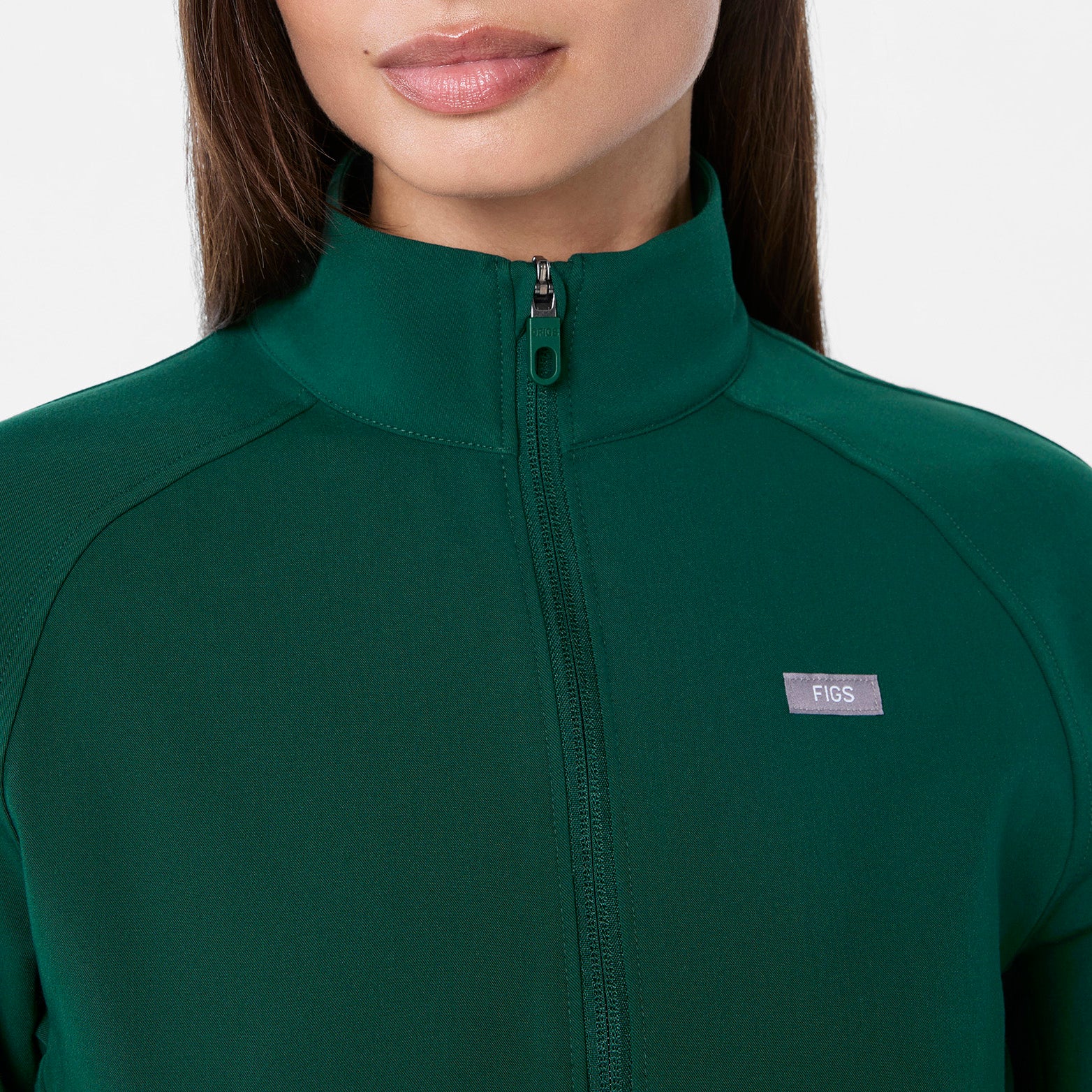women's Forest Green Cropped Sydney - Scrub Jacket - Image 5
