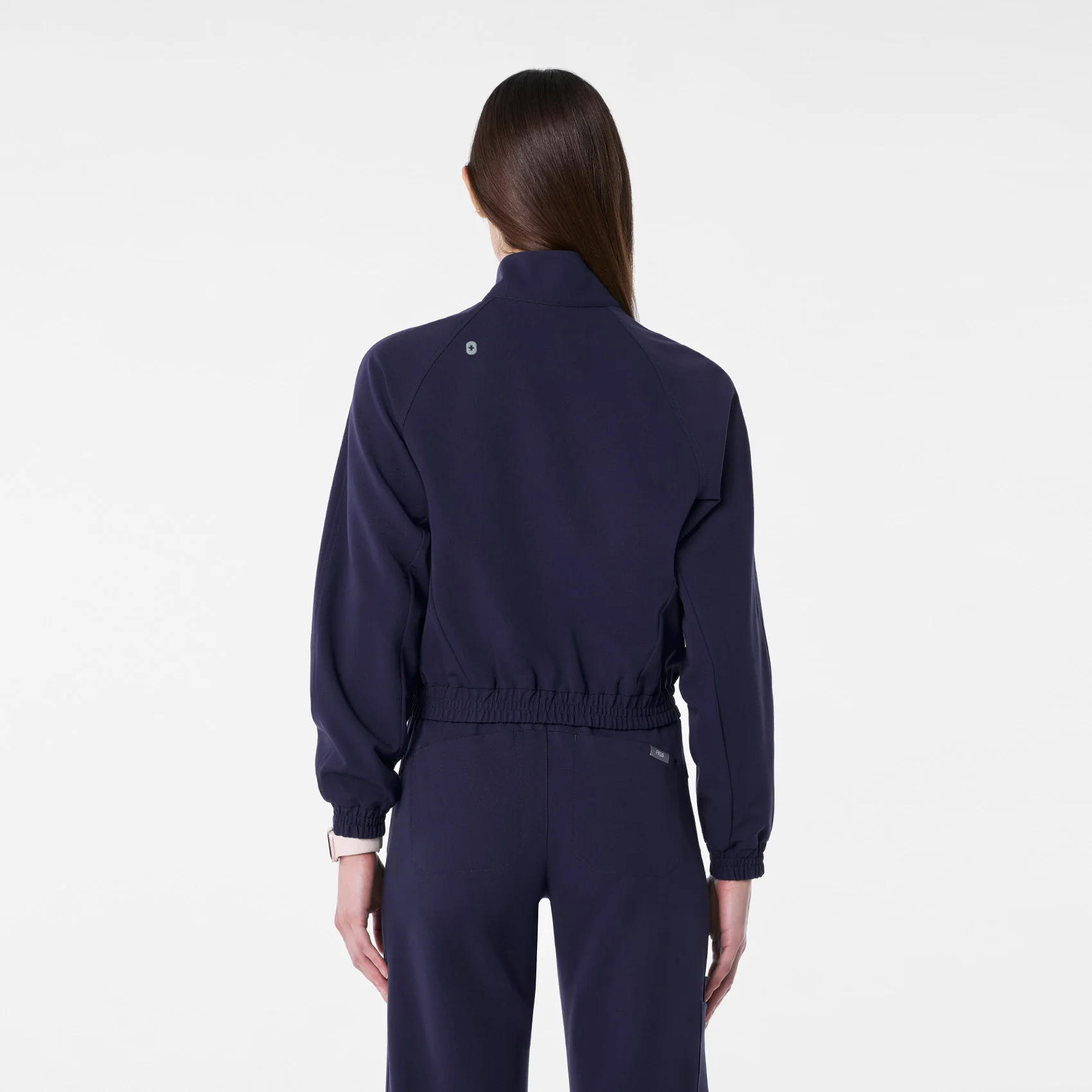 women's Navy Cropped Sydney - Scrub Jacket - Image 4
